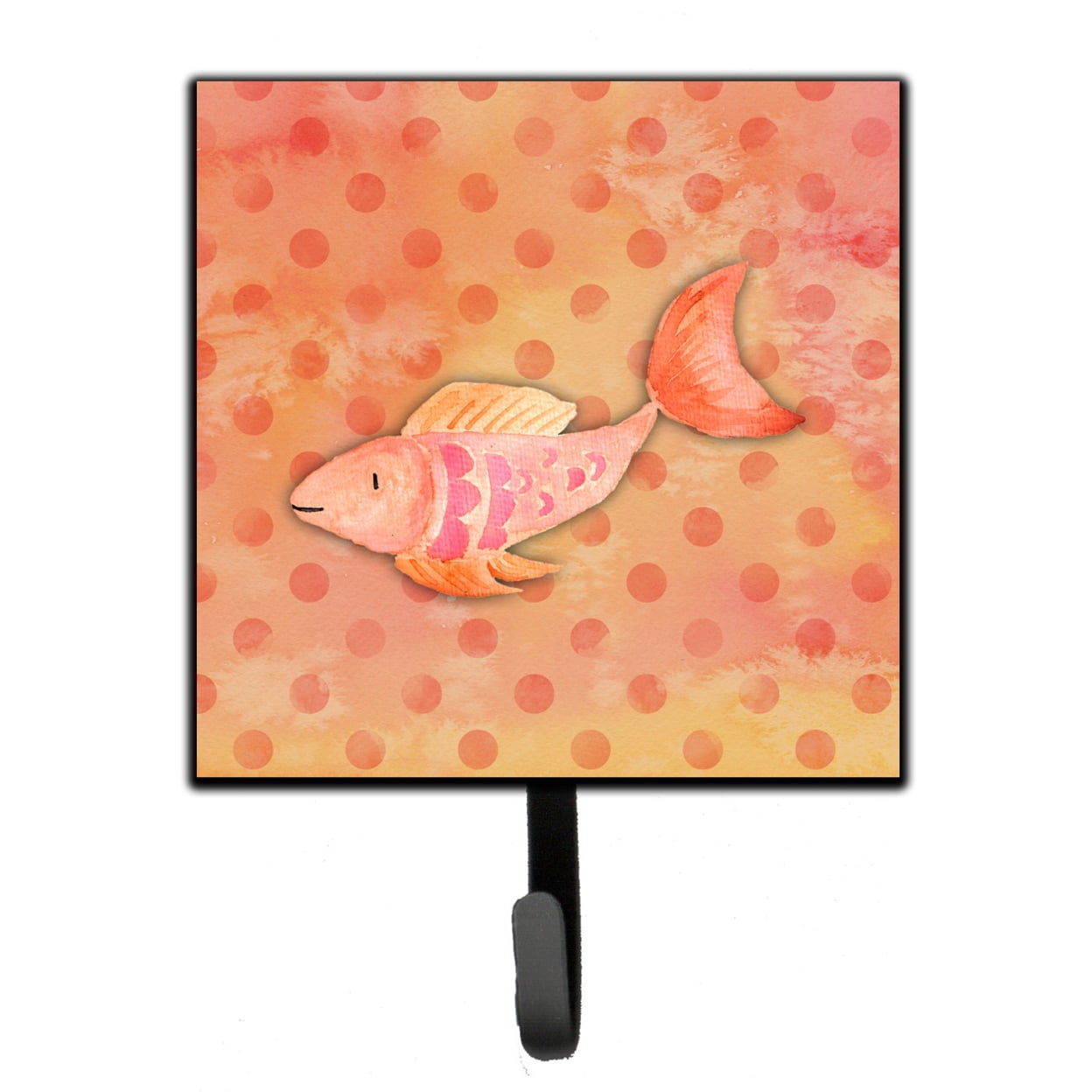 Orange Fish Watercolor Leash or Key Holder