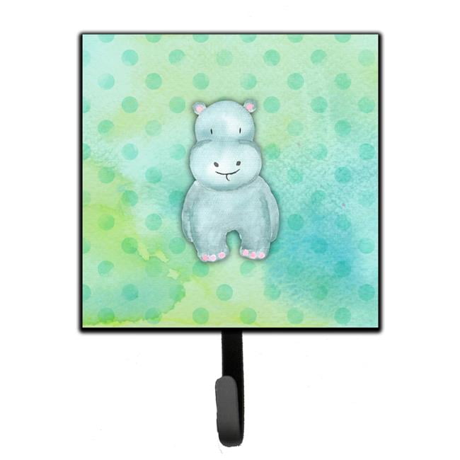 Polkadot Hippopotamus Watercolor Leash or Key Holder