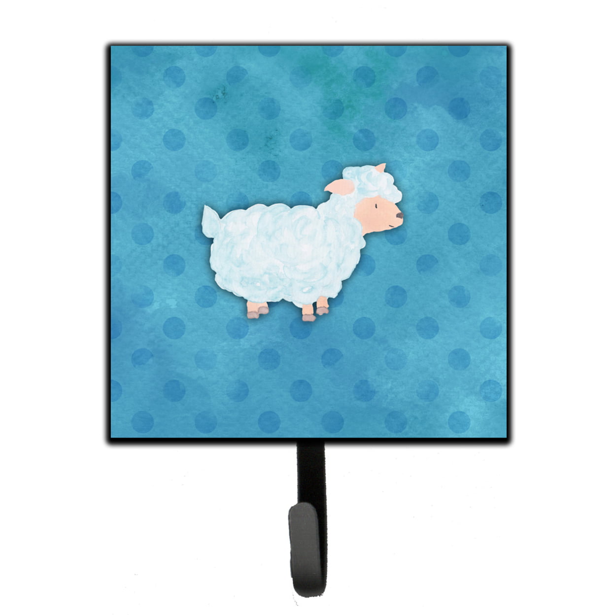 Polkadot Sheep Lamb Watercolor Leash or Key Holder