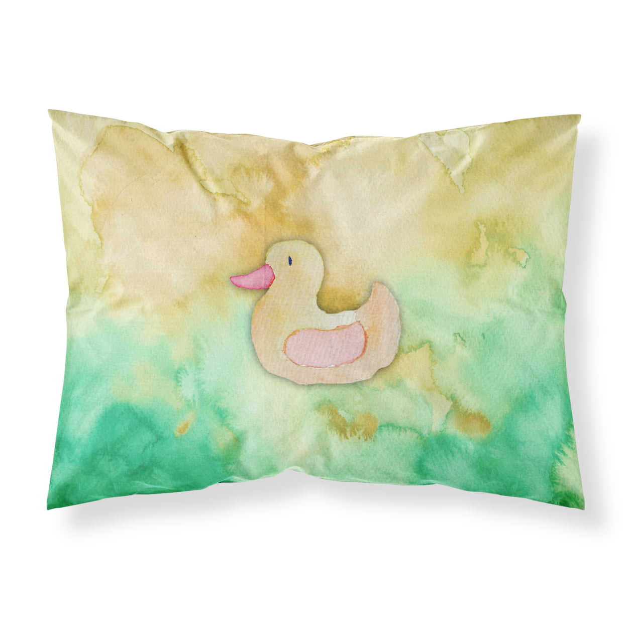 Rubber Duckie Watercolor Fabric Standard Pillowcase