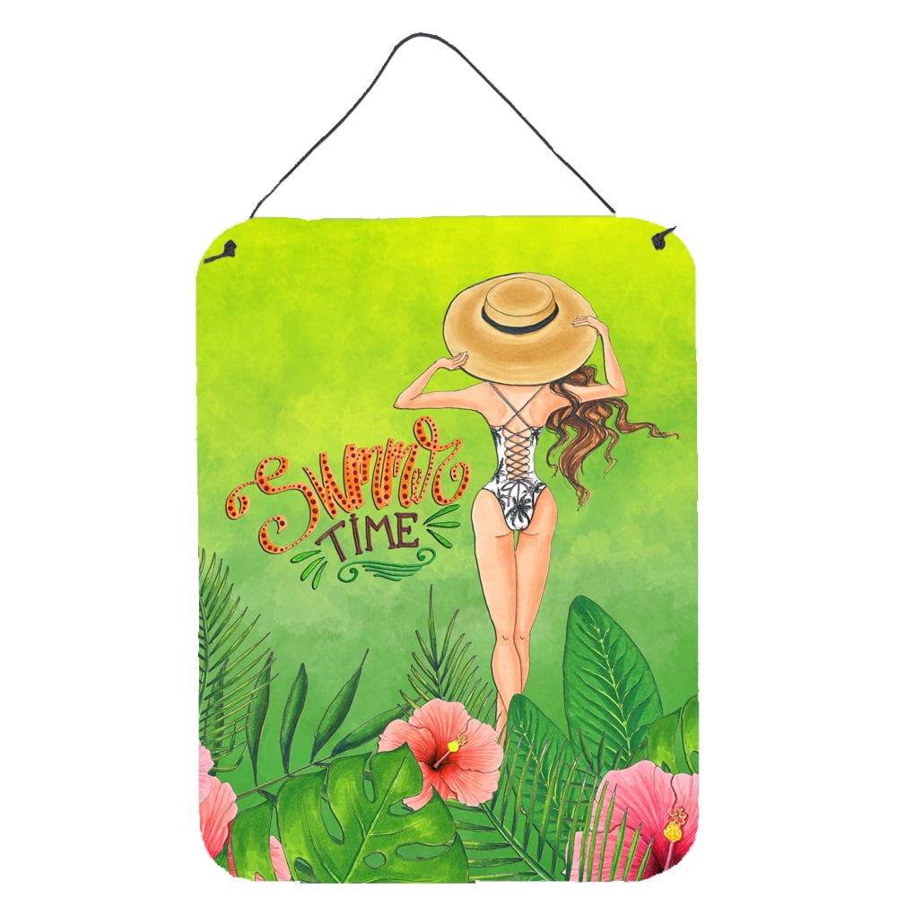 Summer Time Lady in Swimsuit Wall or Door Hanging Prints