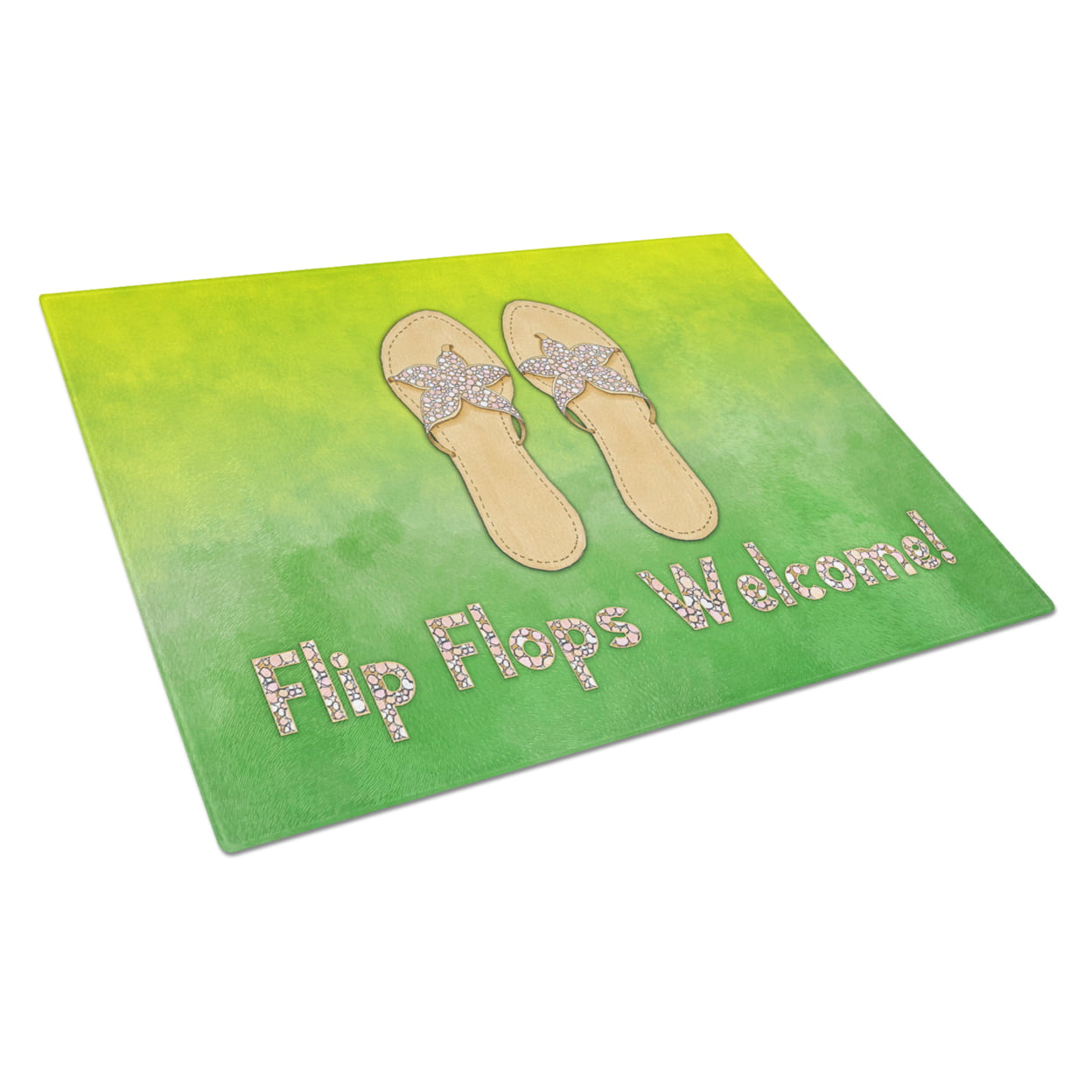 Flip Flops Welcome Glass Cutting Board - Large