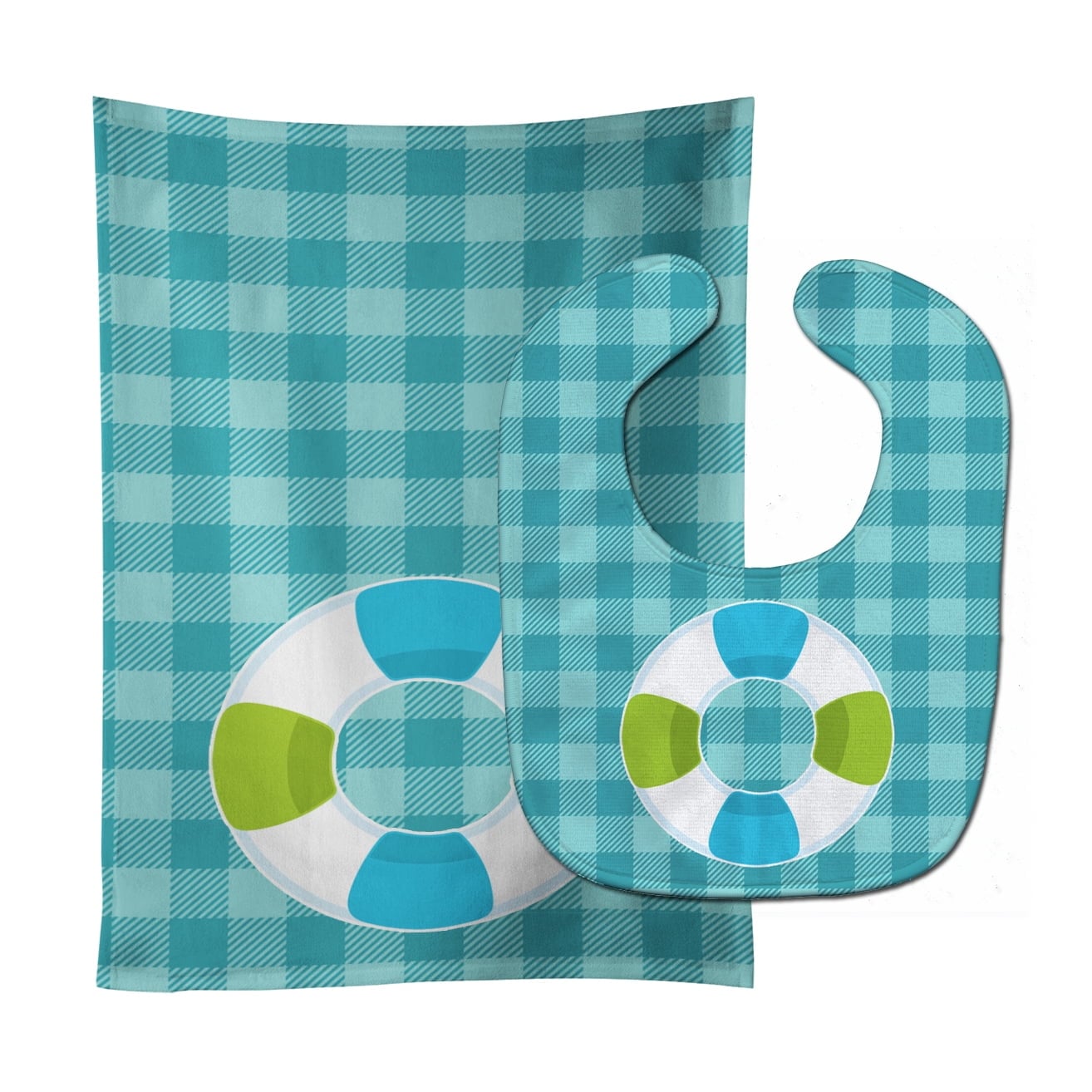 Nautical Life Preserver Baby Bib & Burp Cloth