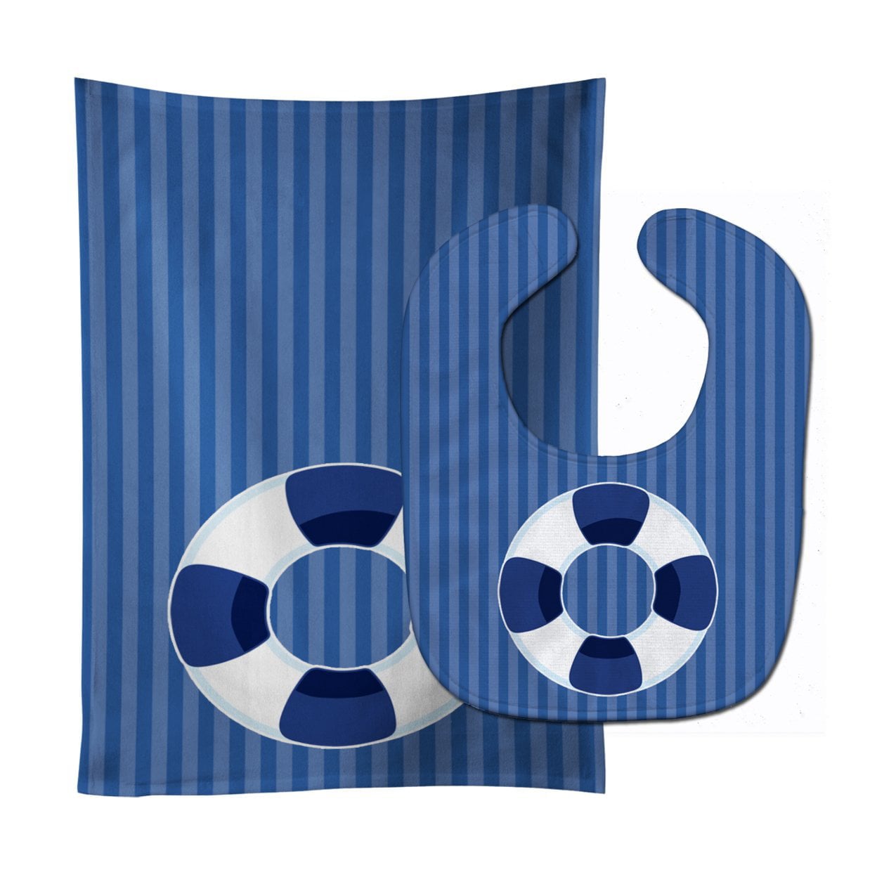 Nautical Life Preserver No.2 Baby Bib & Burp Cloth