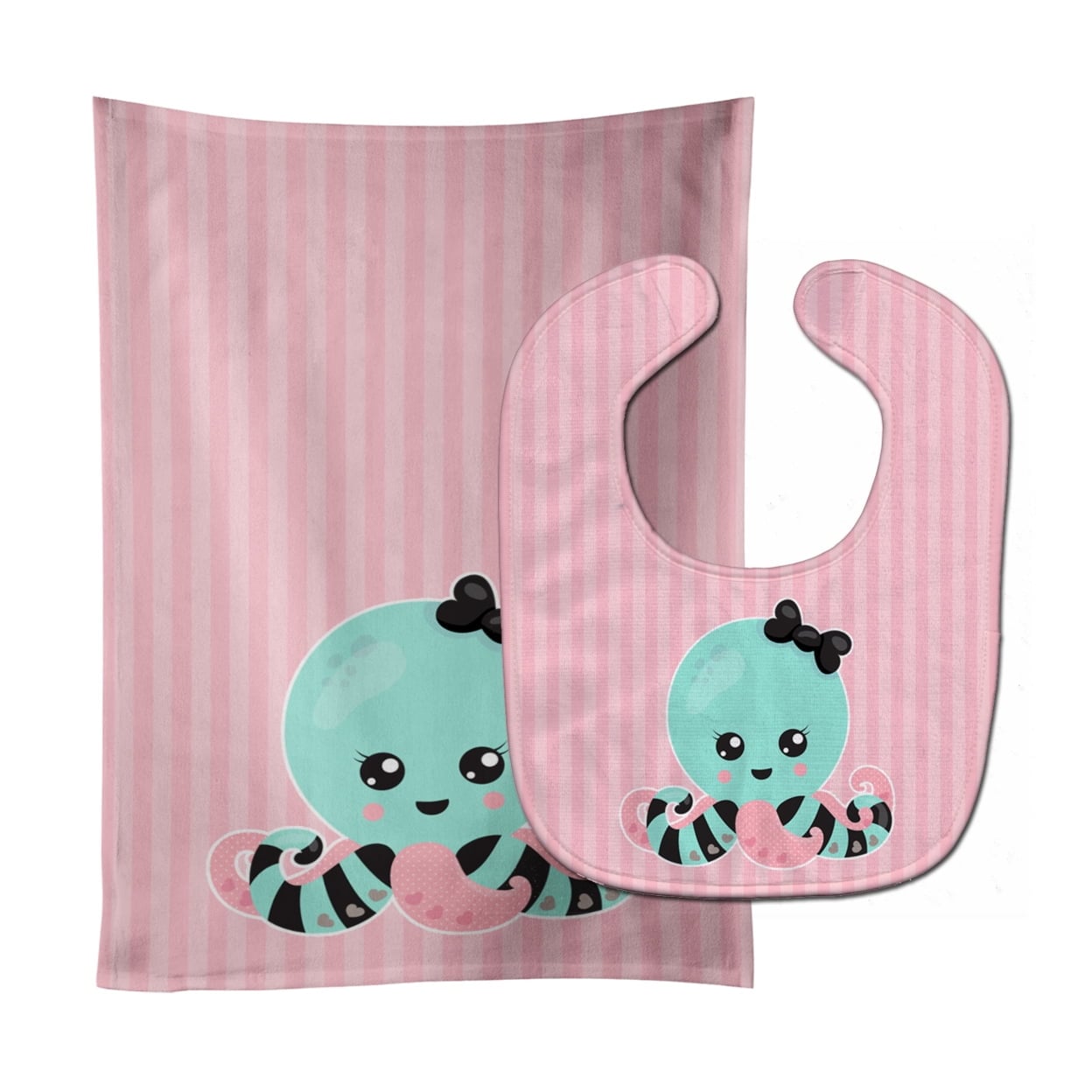 Octopus Doll Baby Bib & Burp Cloth