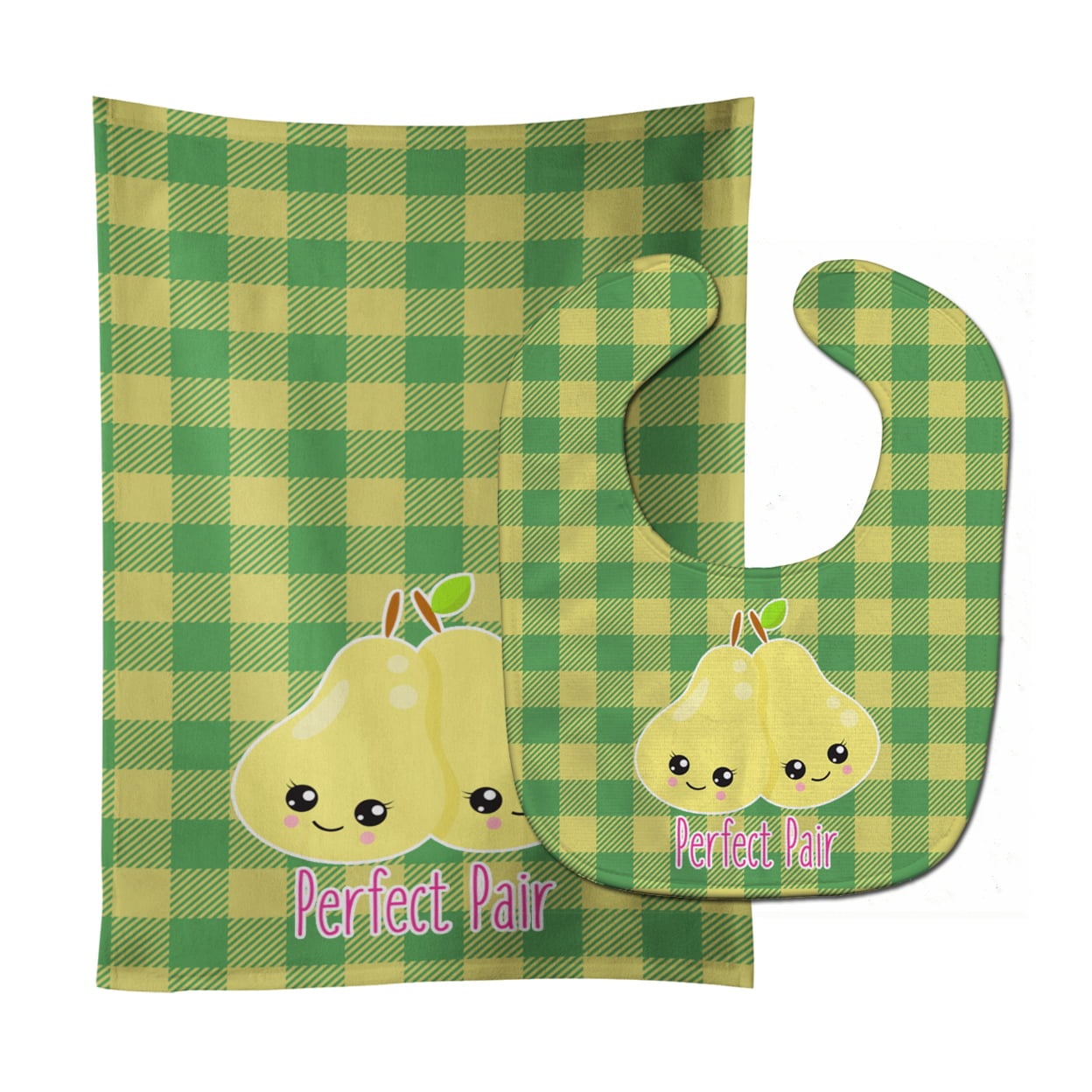 Perfect Pear Baby Bib & Burp Cloth