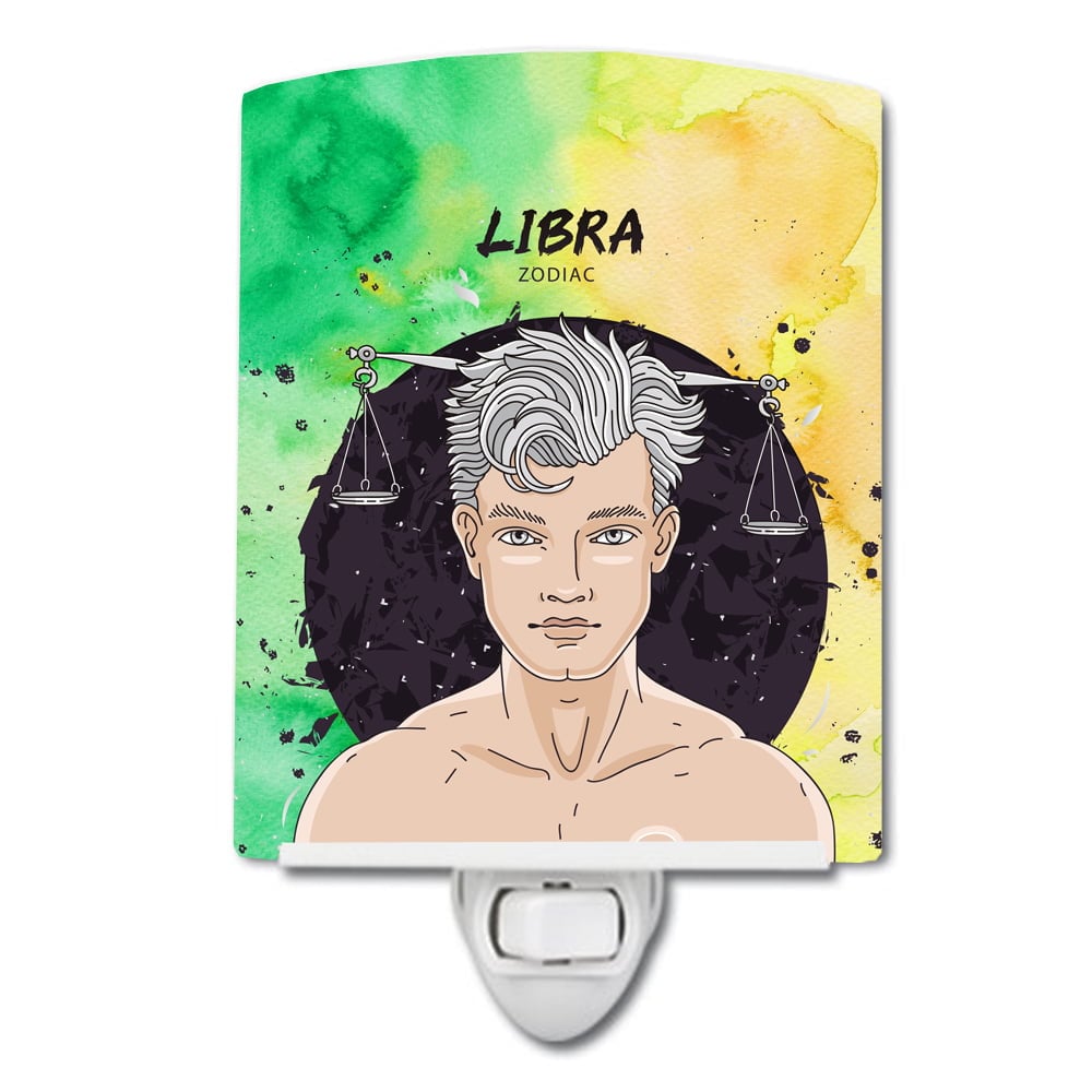 Libra Zodiac Sign Ceramic Night Light