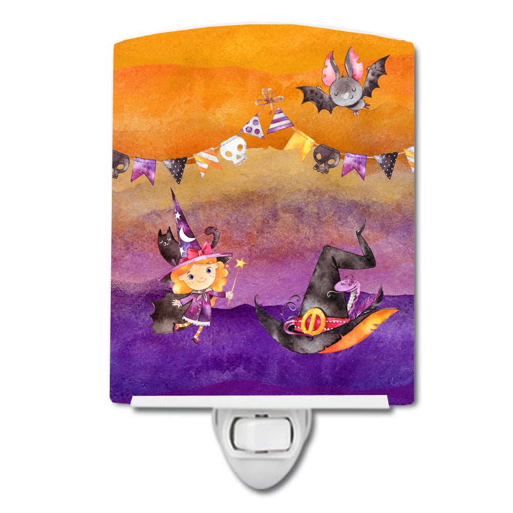 BB7462CNL Halloween Little Witch Party Ceramic Night Light
