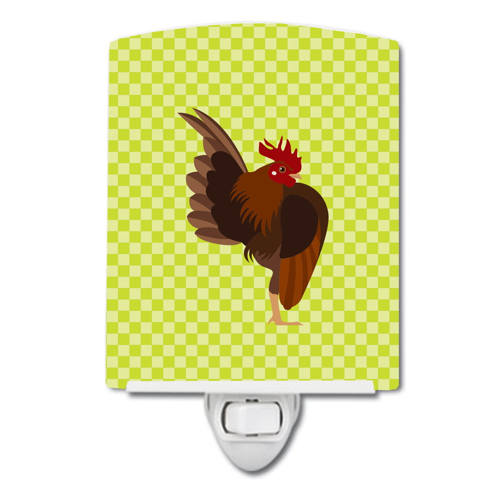 Malaysian Serama Chicken Green Ceramic Night Light