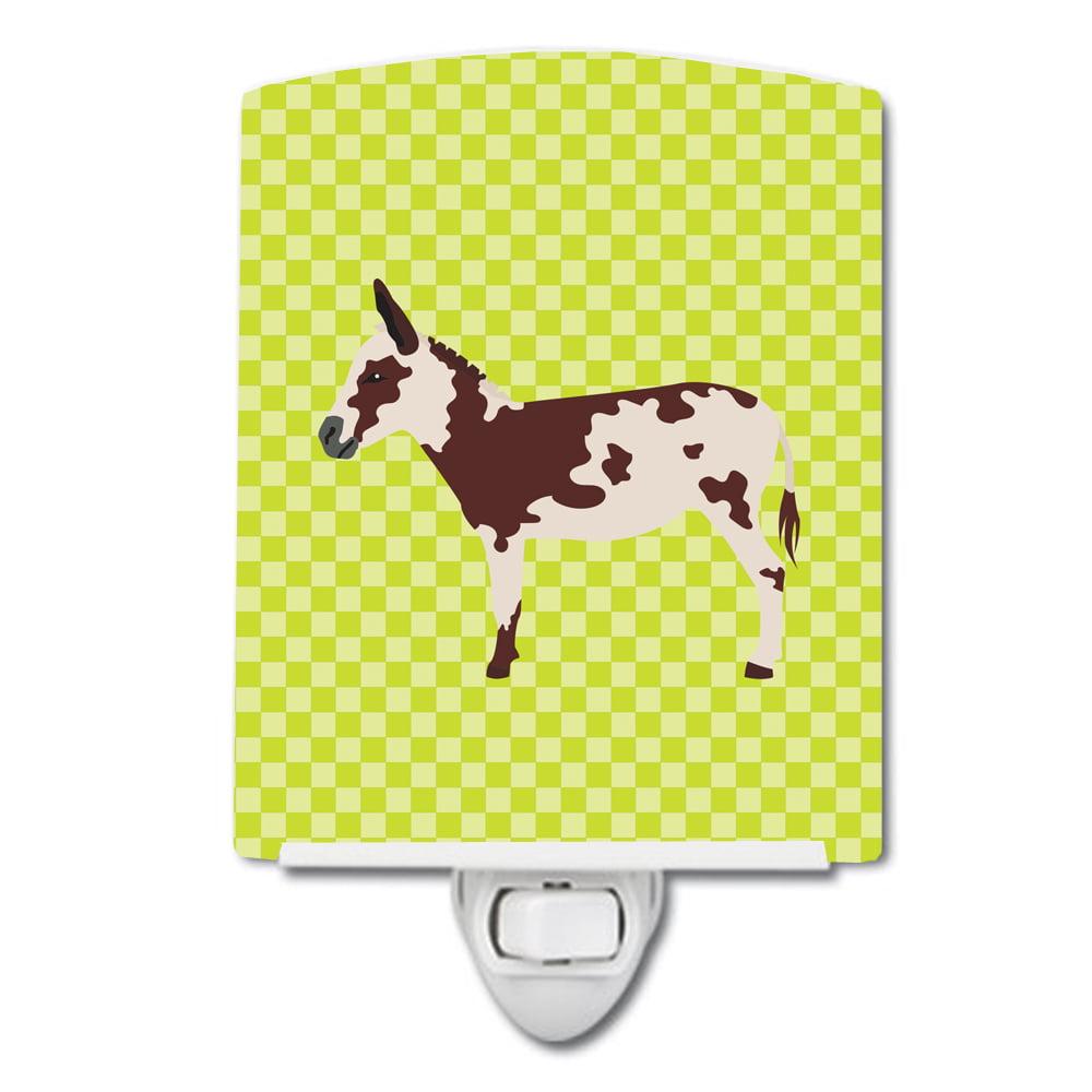 American Spotted Donkey Green Ceramic Night Light