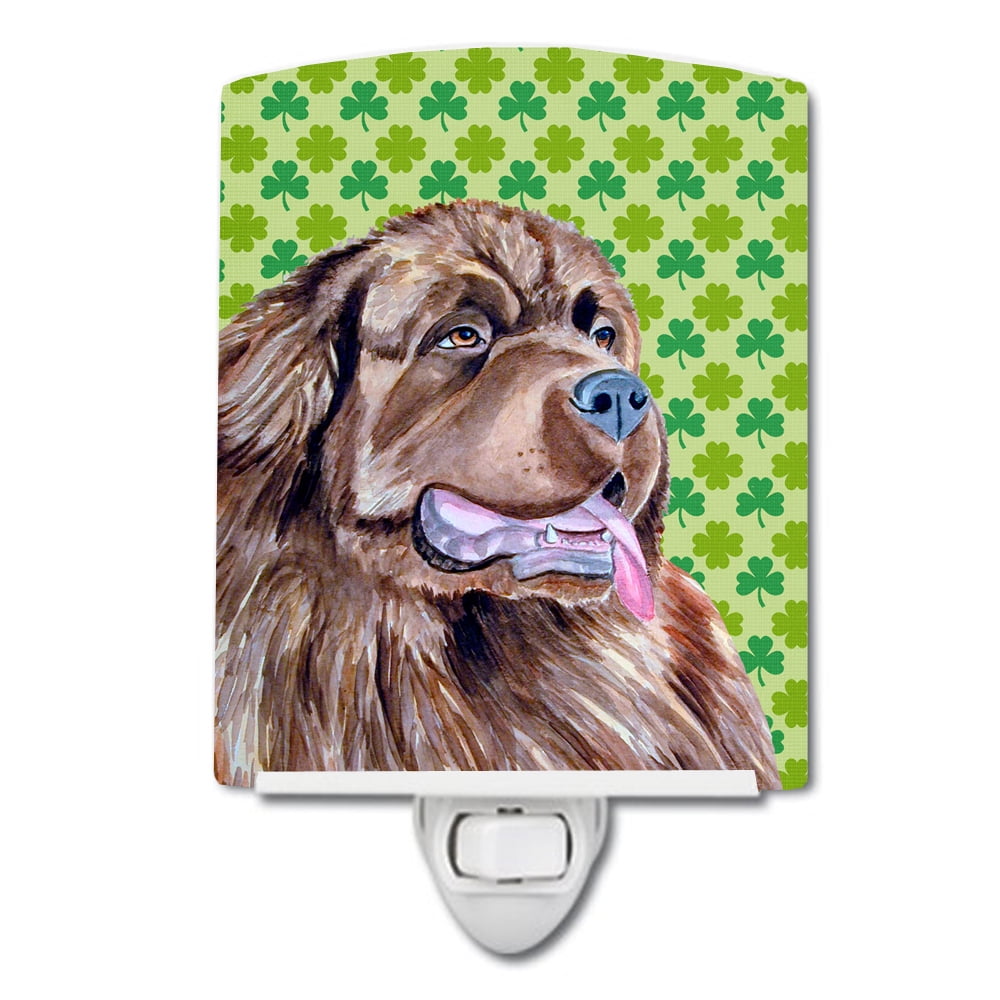 Newfoundland St. Patricks Day Shamrock Portrait Ceramic Night Light