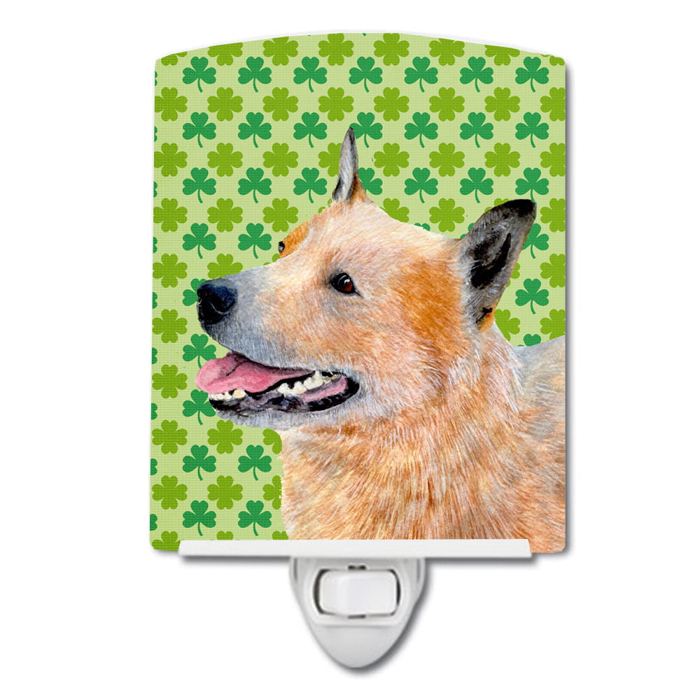 Australian Cattle Dog St. Patricks Day Shamrock Ceramic Night Light