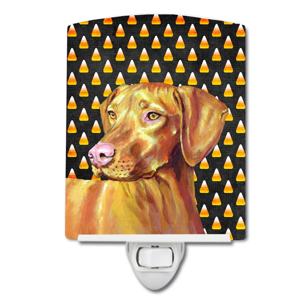 Vizsla Candy Corn Halloween Portrait Ceramic Night Light