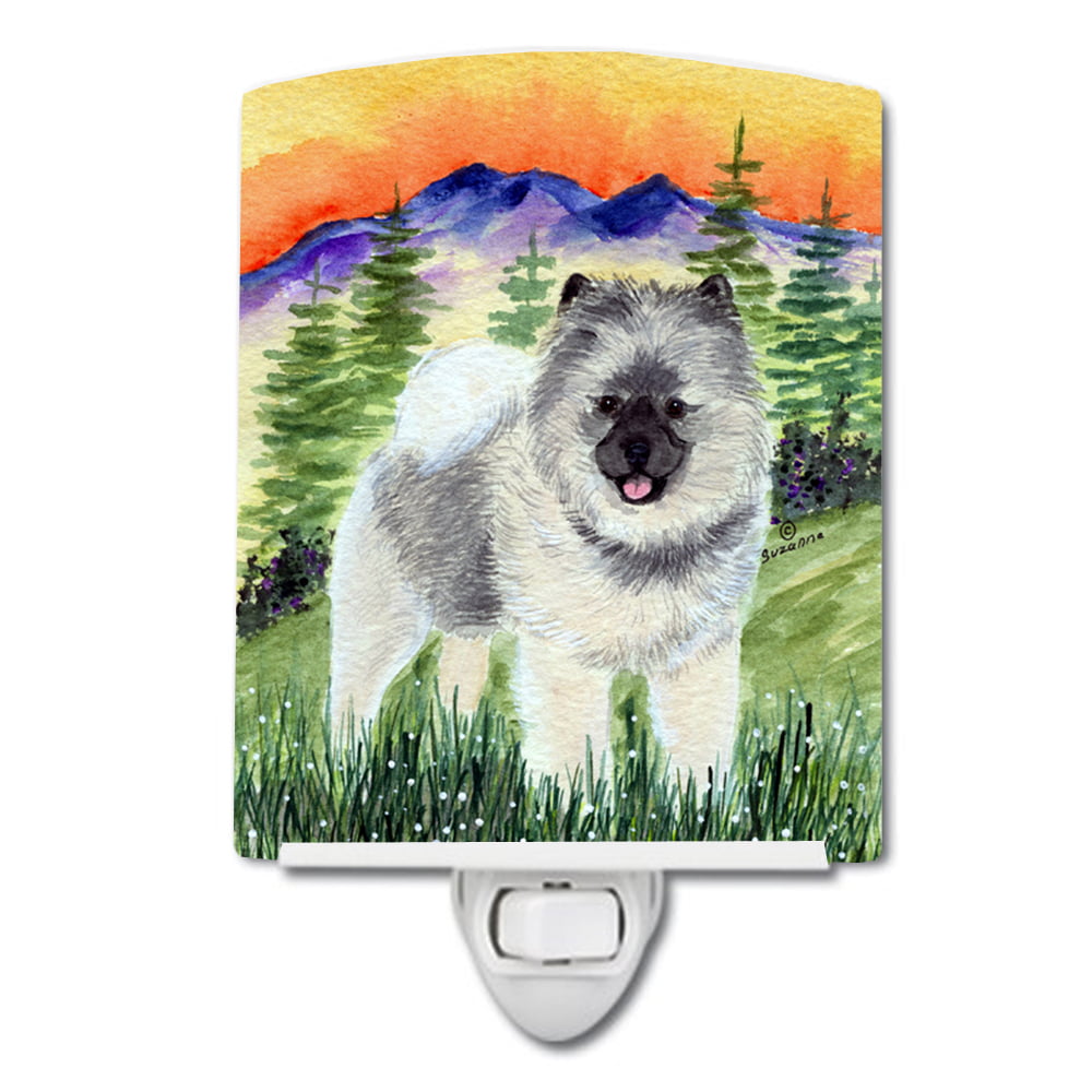 Keeshond Ceramic Night Light