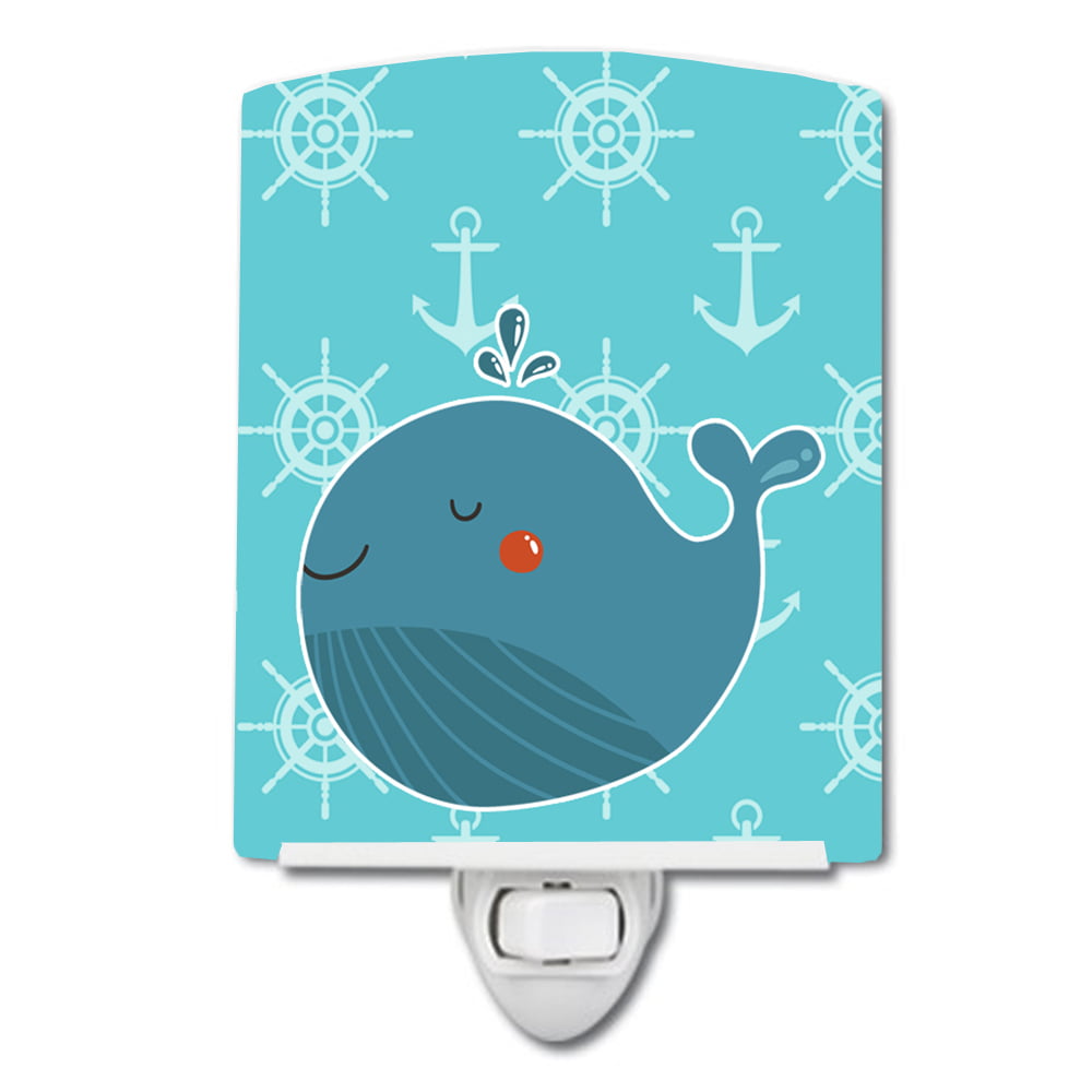 Blue Whale Ceramic Night Light