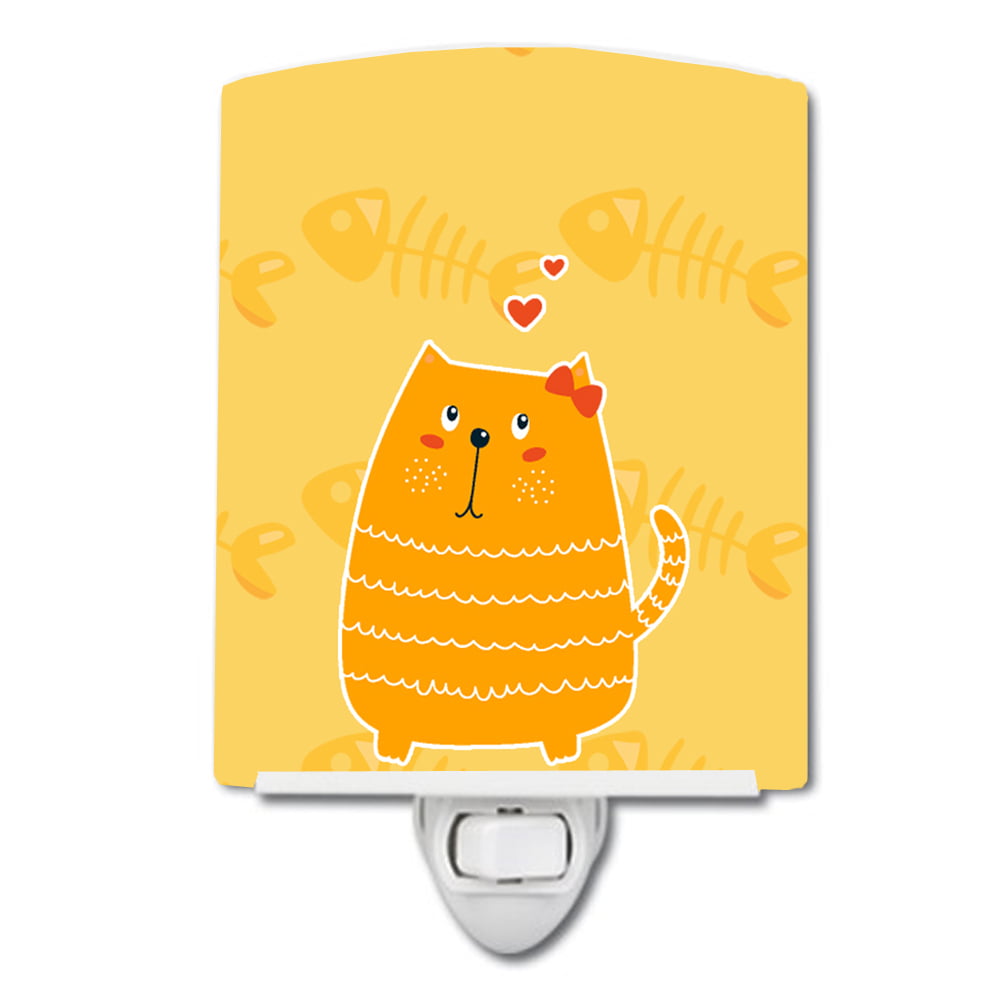 Fat Cat Love Ceramic Night Light
