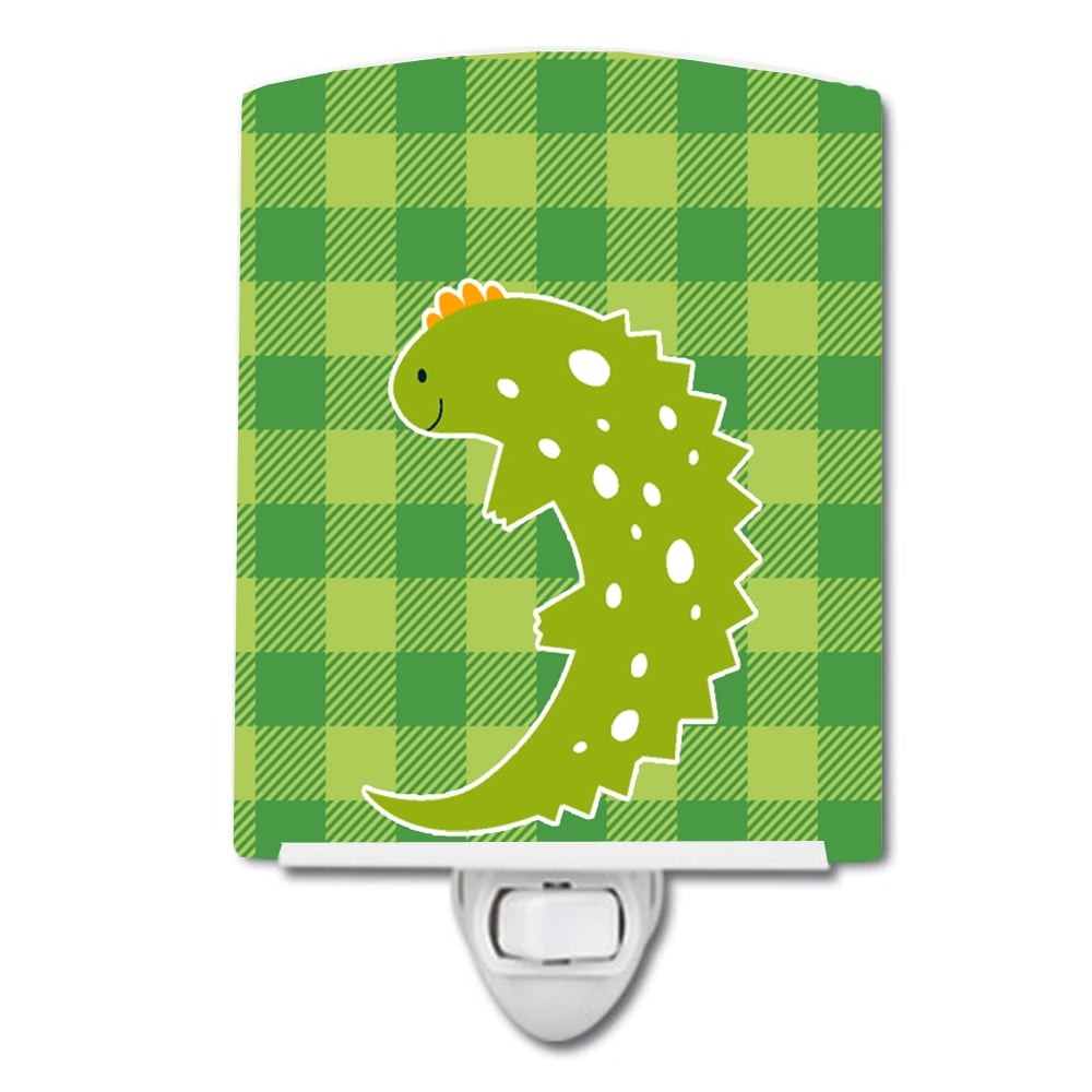 BB6748CNL Lizard on Plaid Ceramic Night Light