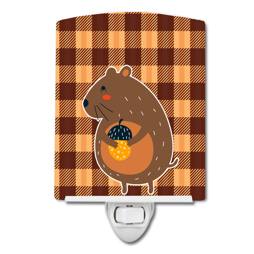 BB6766CNL Suirrel with a Nut Ceramic Night Light