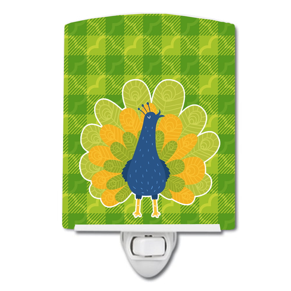 BB6770CNL Pretty Peacock Ceramic Night Light