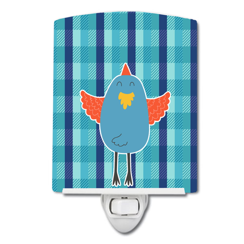 BB6782CNL Blue Chicken Ceramic Night Light