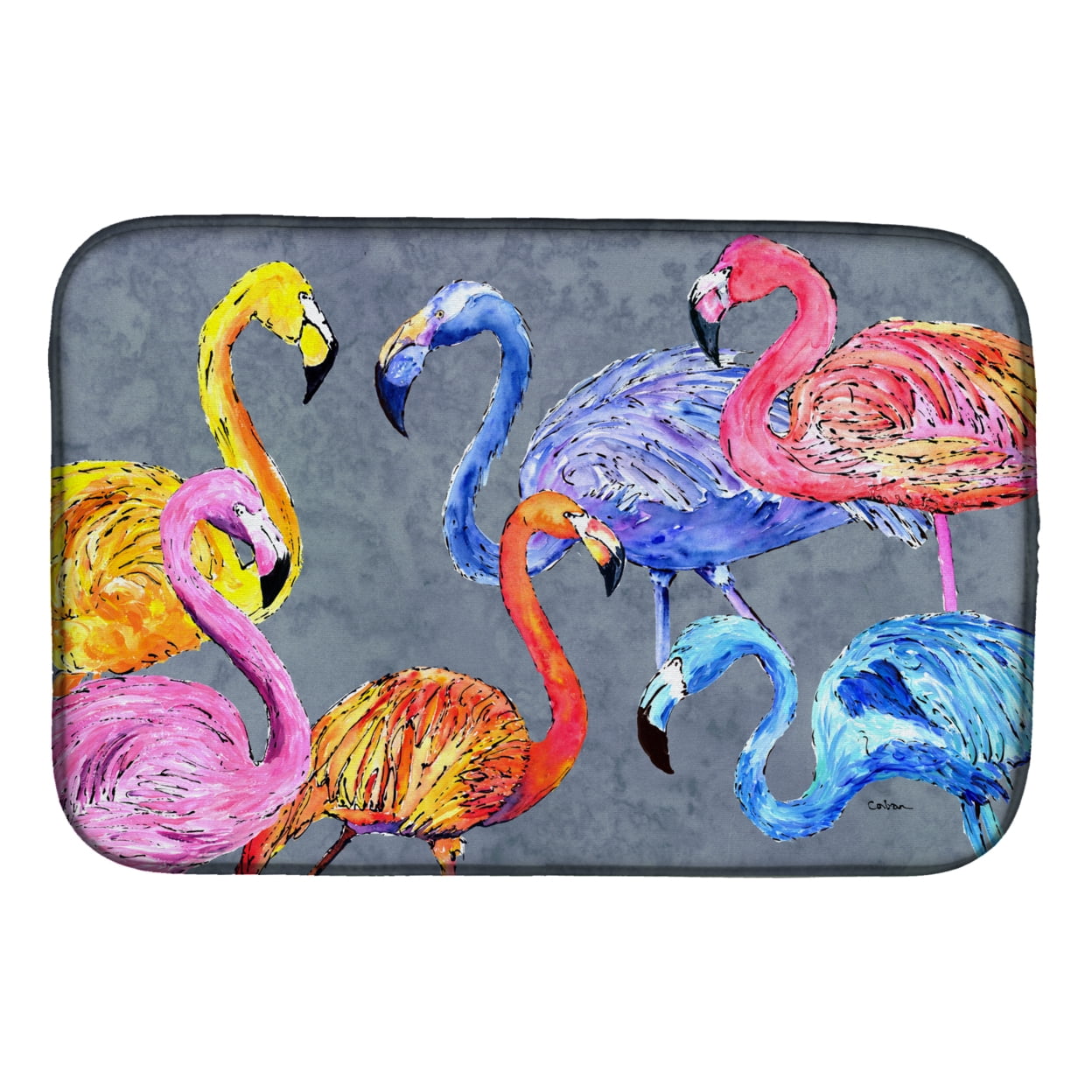 8871DDM Flamingo Six Senses Dish Drying Mat