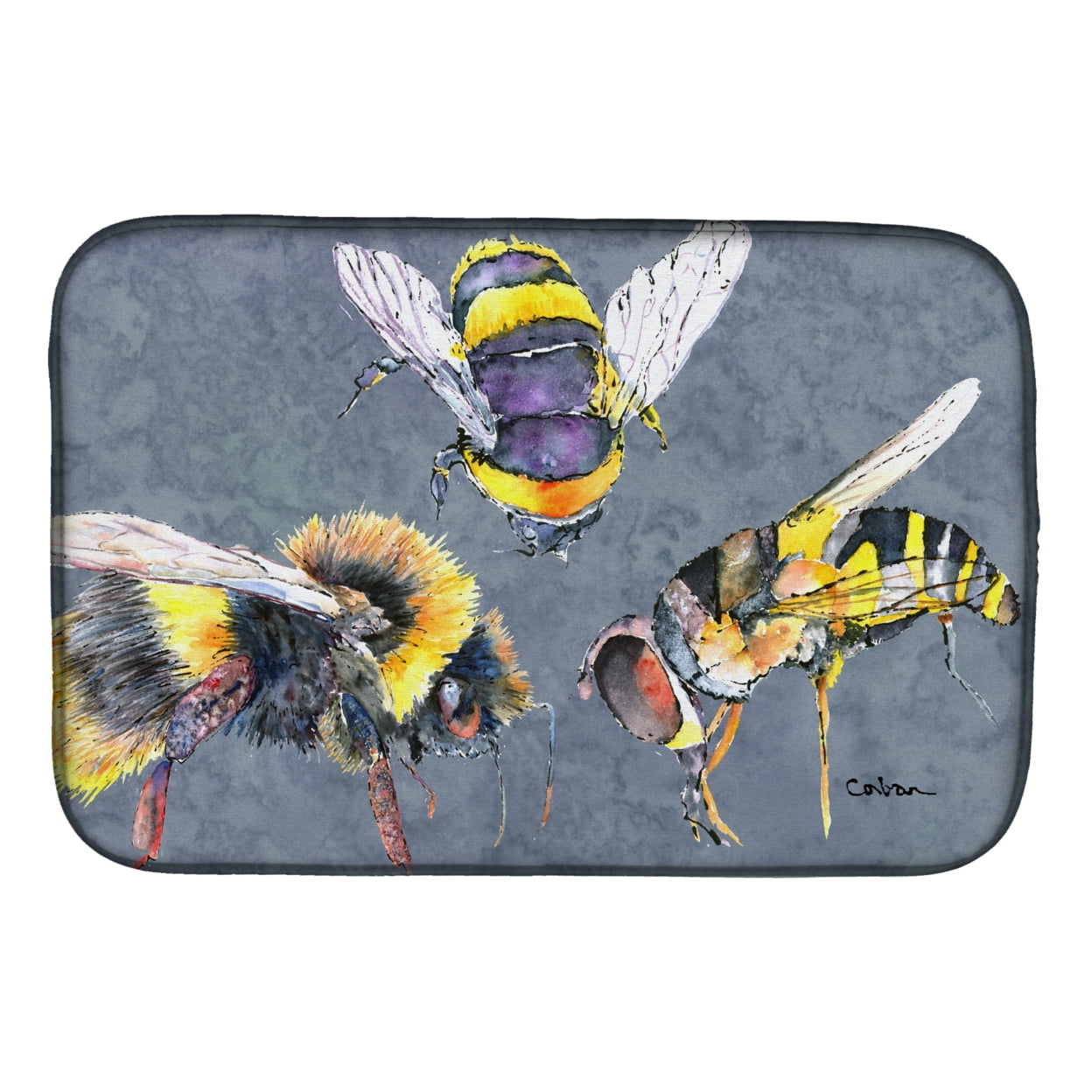 Bee Bees Times Three Dish Drying Mat