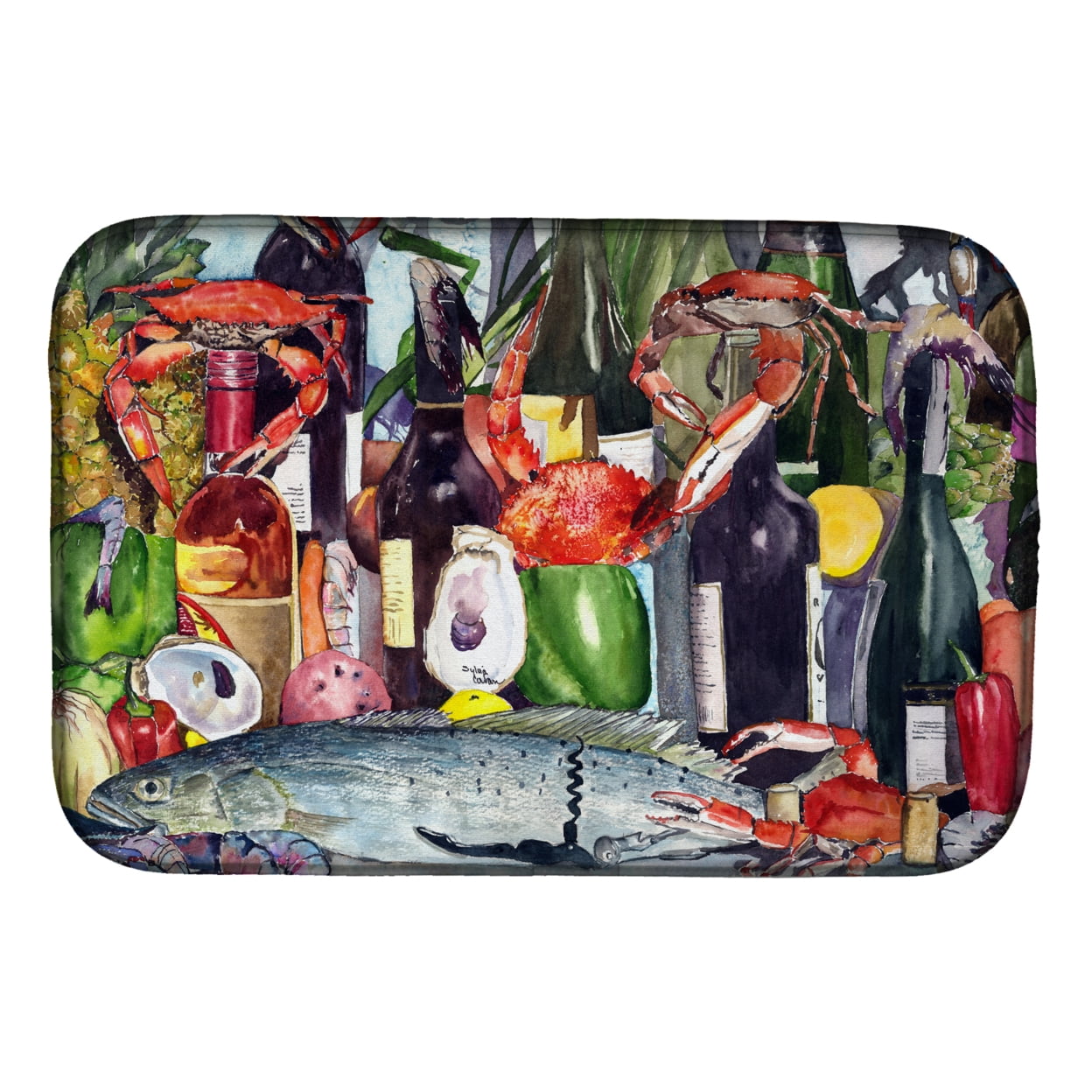 8916DDM Wine & Speckled Trout Dish Drying Mat