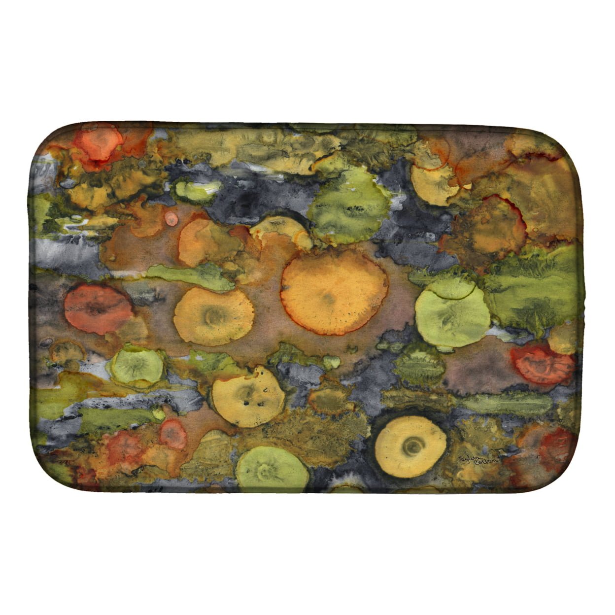 Abstract With Mother Earth Dish Drying Mat