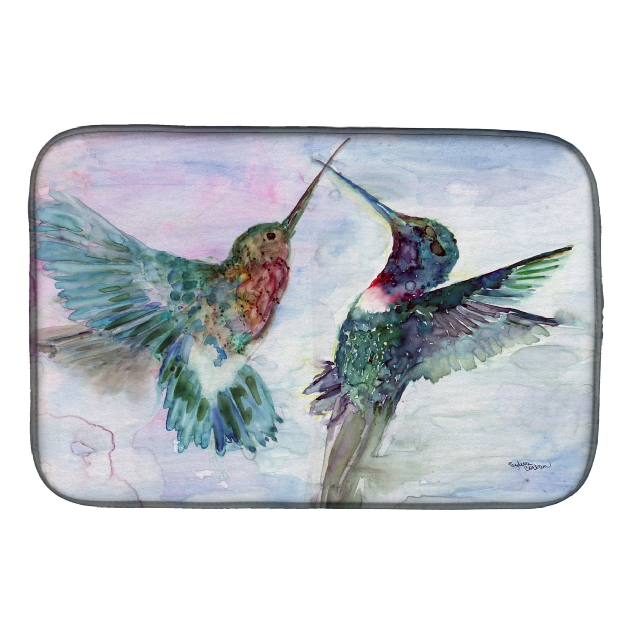Carolines Treasures 8968DDM Hummingbird Combat Dish Drying Mat