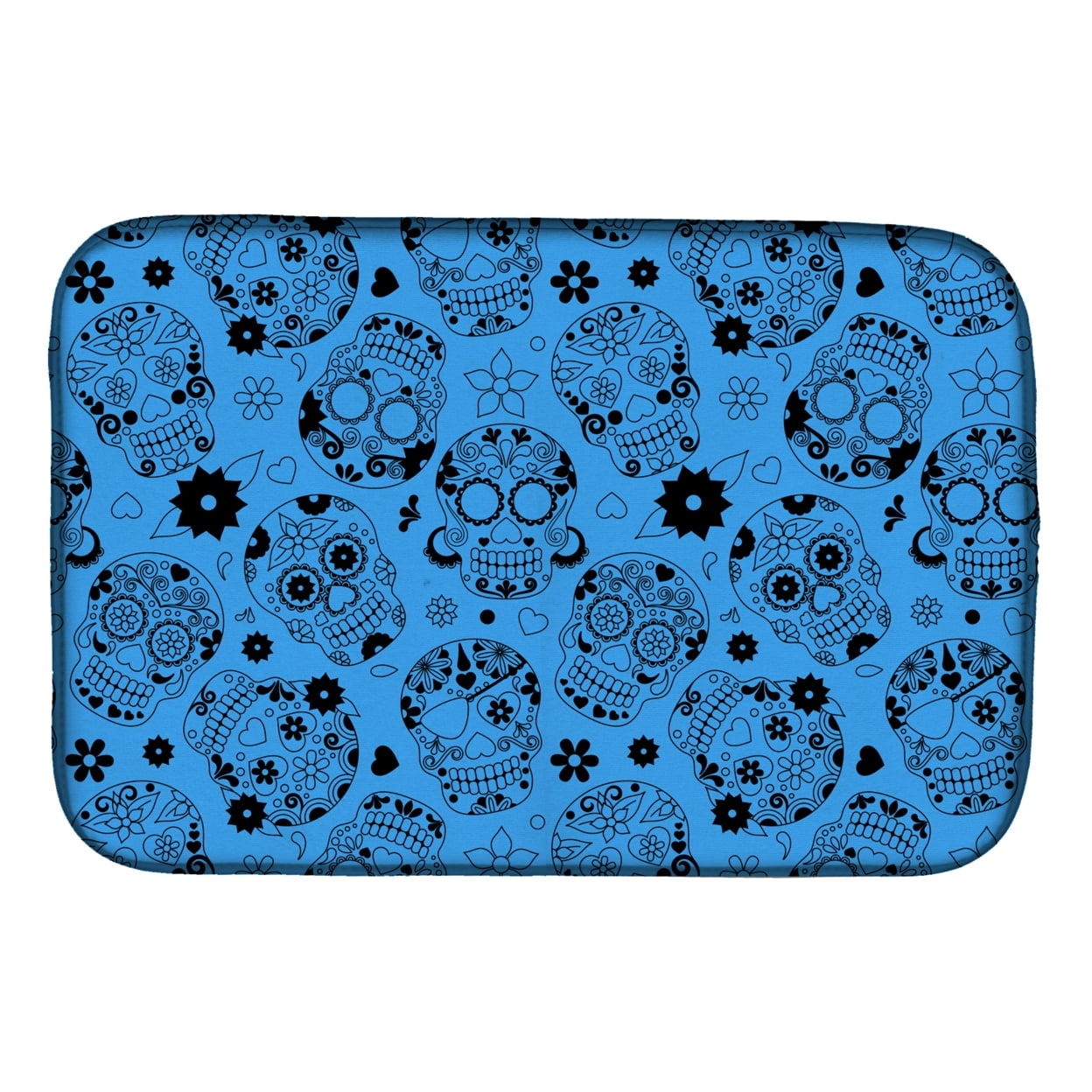 Day of the Dead Red Dish Drying Mat