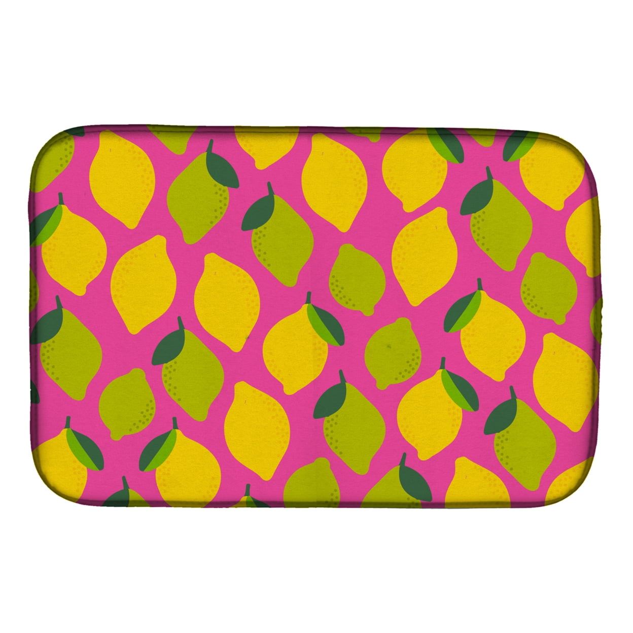 BB5143DDM Lemons & Limes on Pink Dish Drying Mat