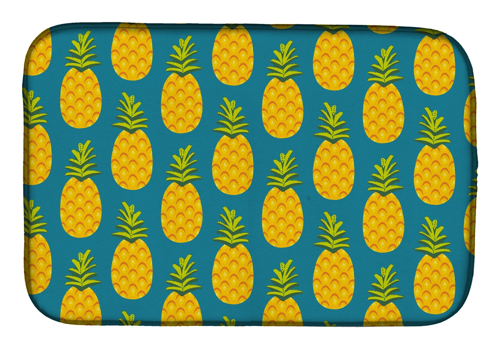 BB5145DDM Pineapples on Teal Dish Drying Mat