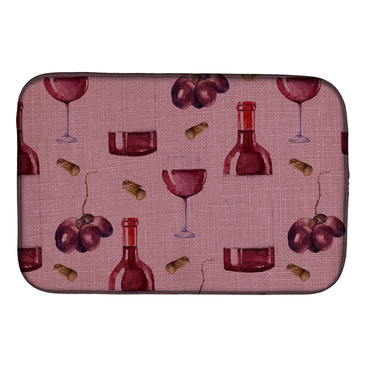 BB5195DDM Red Wine on Linen Dish Drying Mat