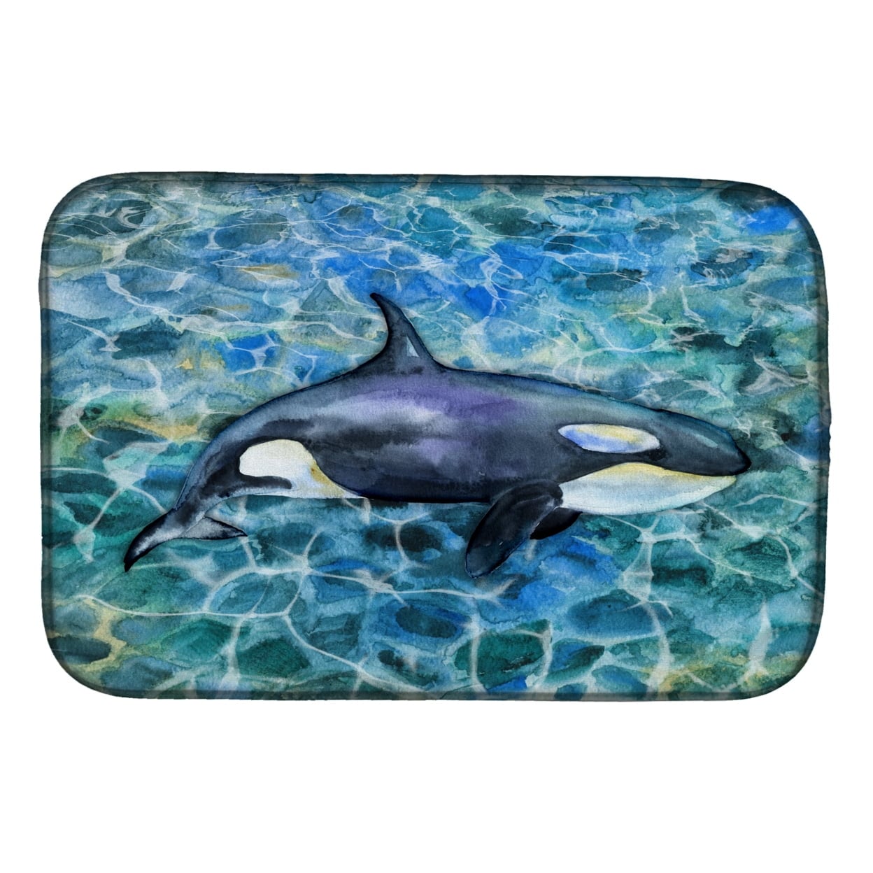 BB5334DDM Killer Whale Orca Dish Drying Mat
