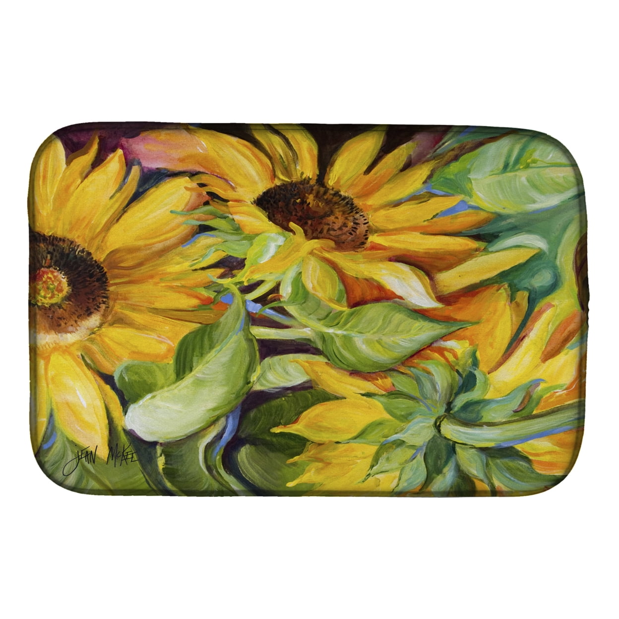 Picture of Carolines Treasures JMK1122DDM Sunflowers Dish Drying Mat
