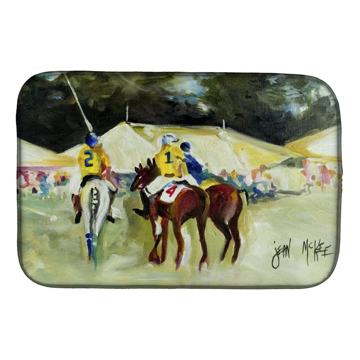 Picture of Carolines Treasures JMK1006DDM Polo at the Point Dish Drying Mat
