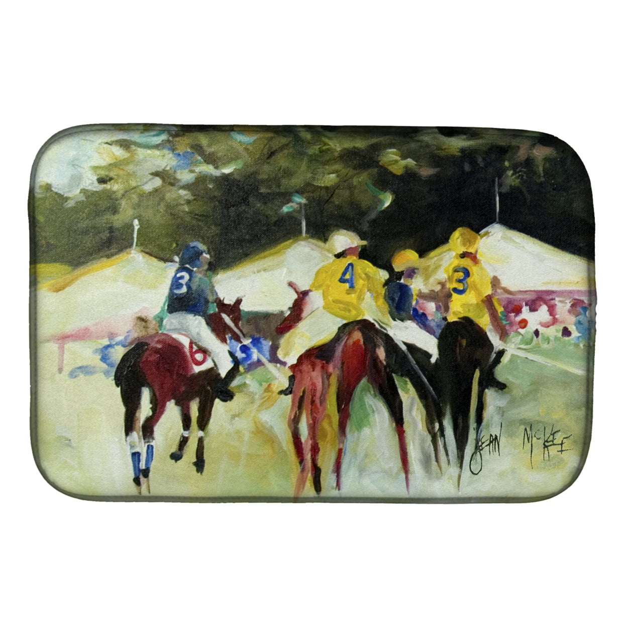 Picture of Carolines Treasures JMK1007DDM Polo at the Point Dish Drying Mat
