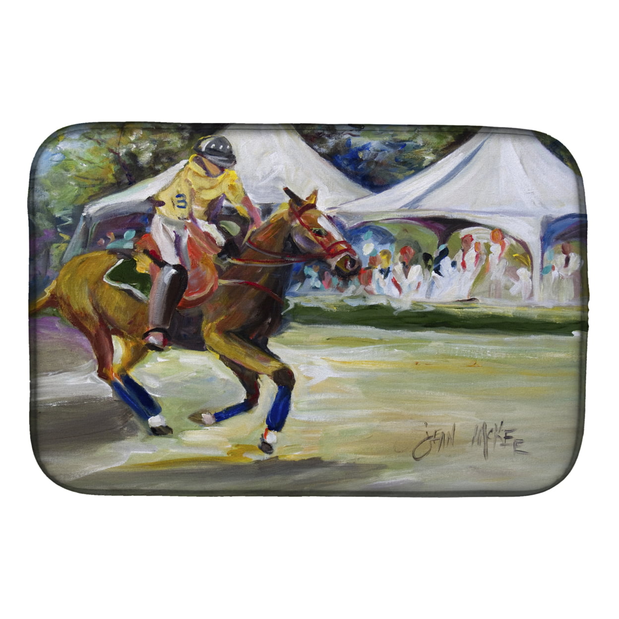 Picture of Carolines Treasures JMK1008DDM Polo at the Point Dish Drying Mat