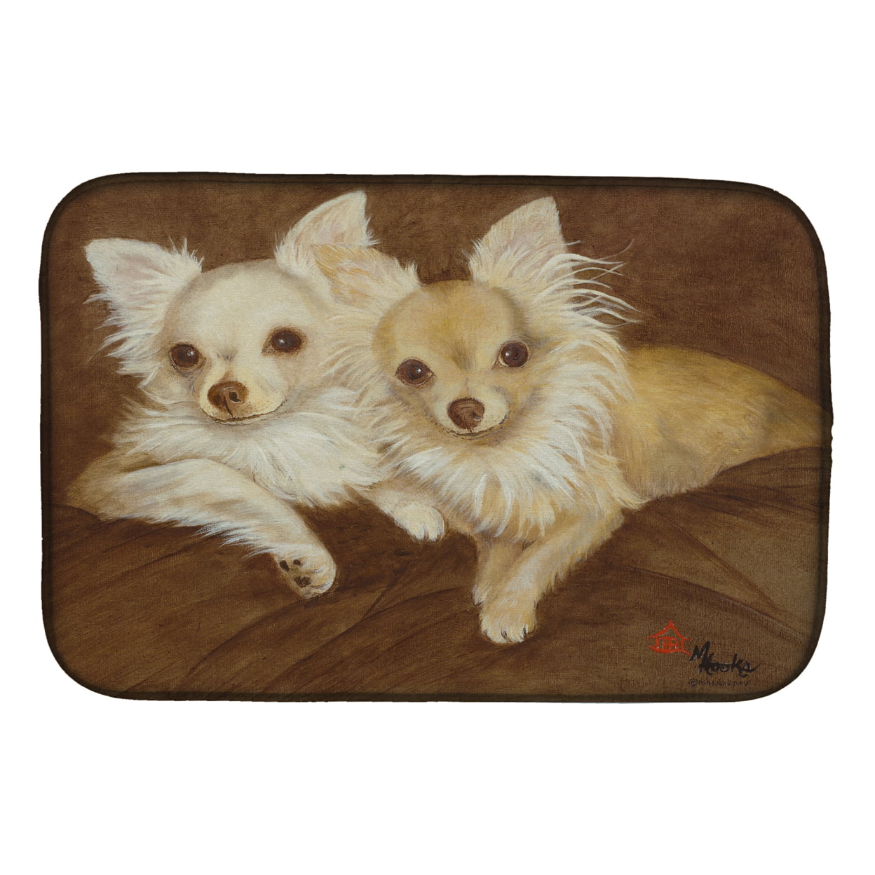Picture of Carolines Treasures MH1042DDM Chihuahua For the Pair Dish Drying Mat