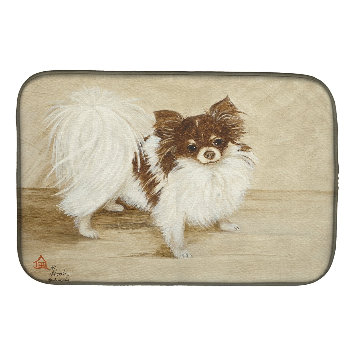 Picture of Carolines Treasures MH1051DDM Chihuahua Favorite Flavors Dish Drying Mat