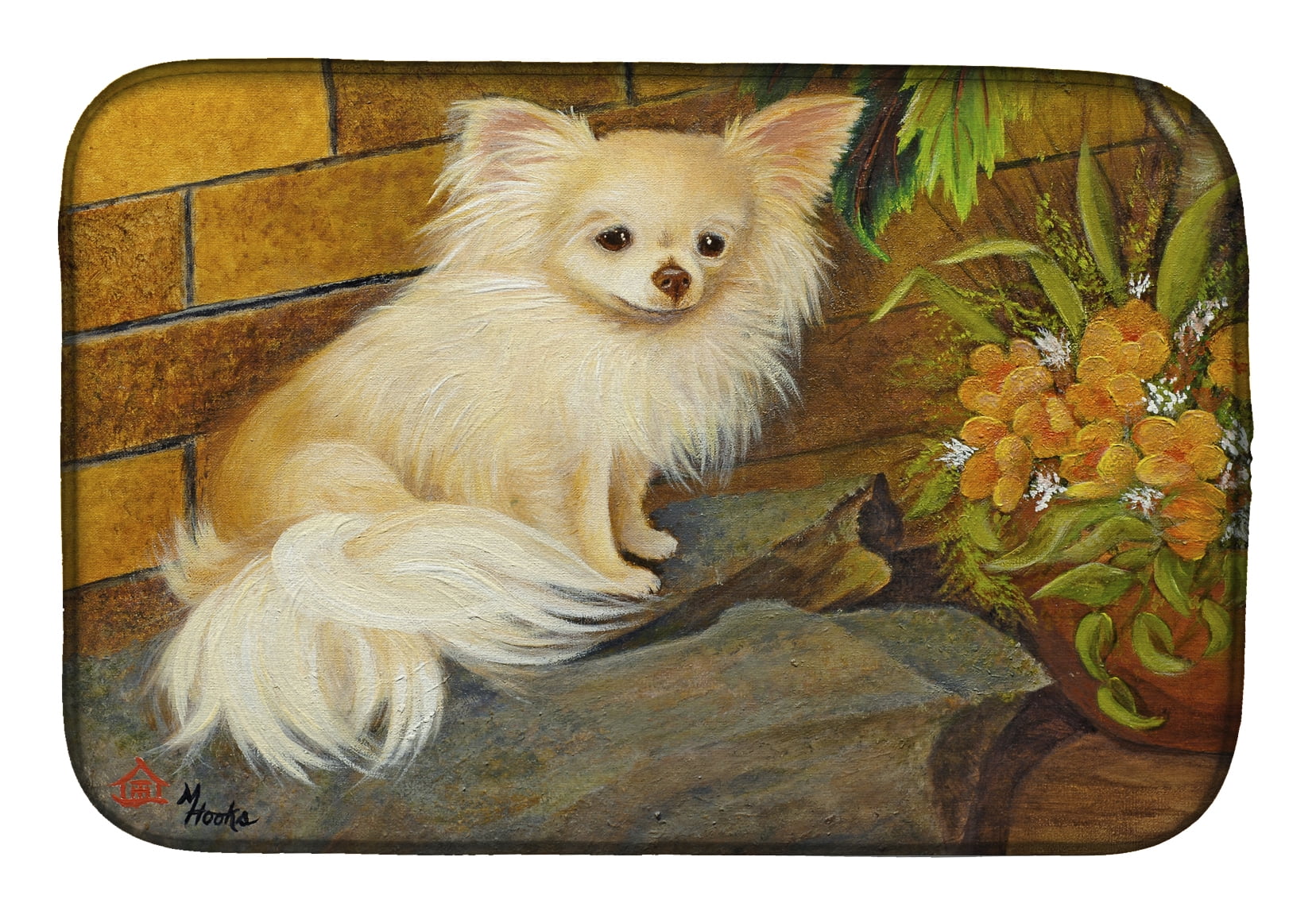 Picture of Carolines Treasures MH1053DDM Chihuahua Just Basking Dish Drying Mat