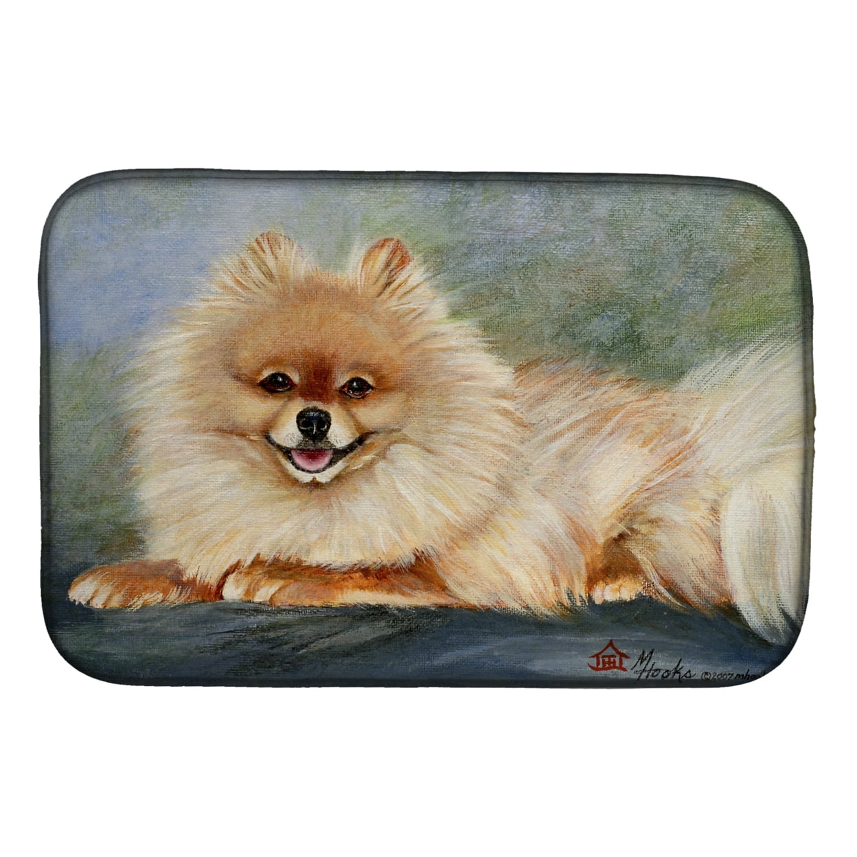Picture of Carolines Treasures MH1055DDM Pomeranian Full Body Dish Drying Mat