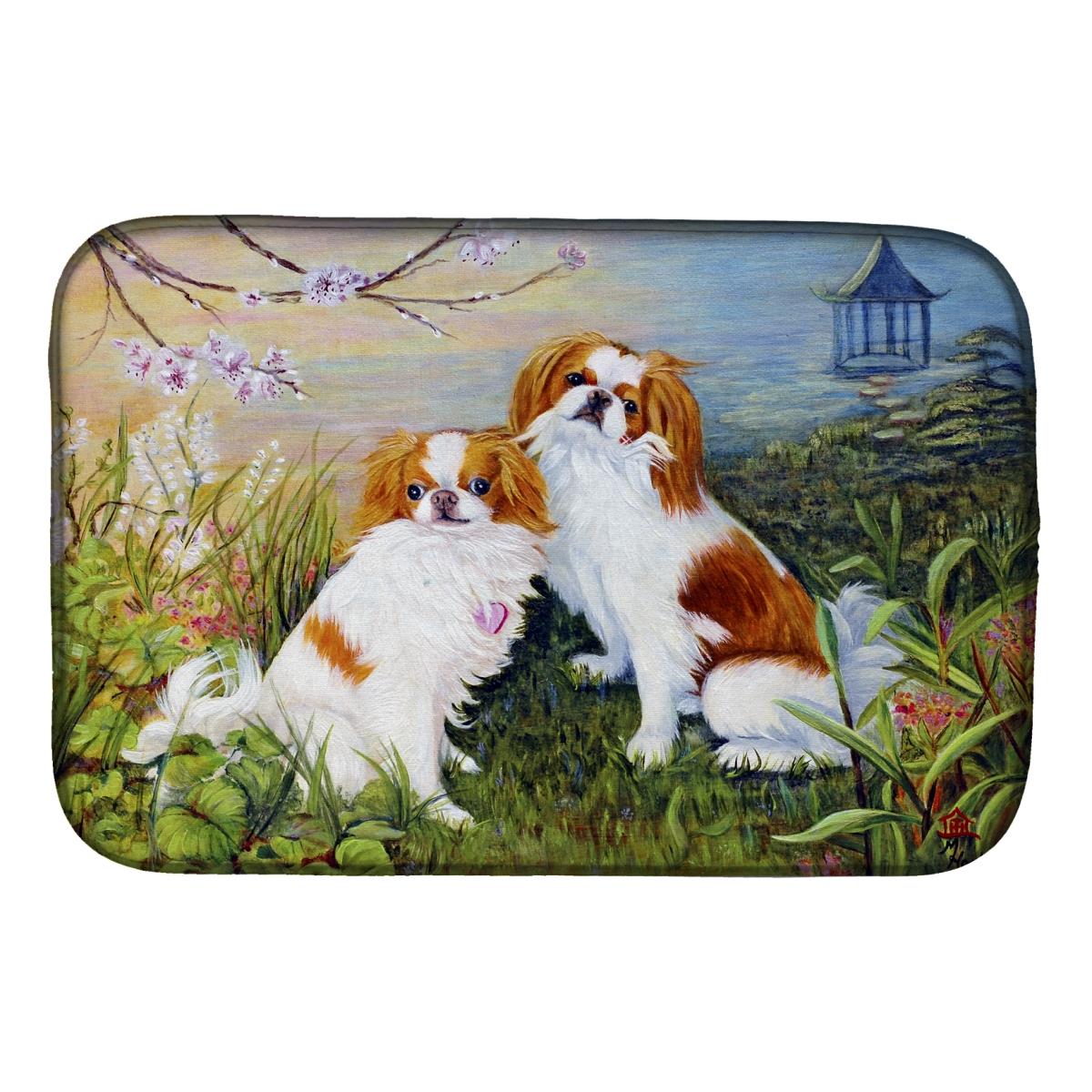 Picture of Carolines Treasures MH1061DDM Japanese Chin Wasabi & Ginger Dish Drying Mat