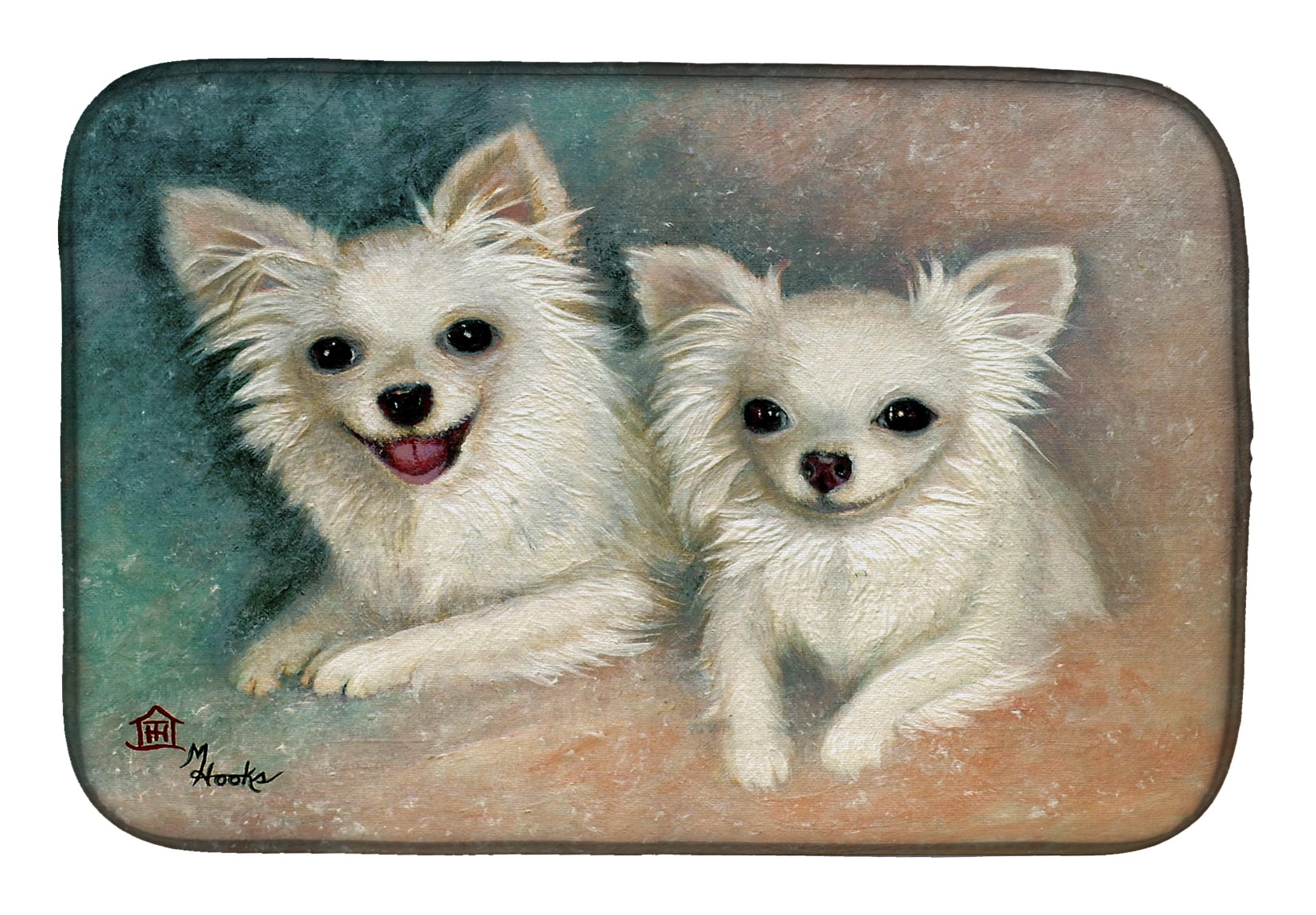 Picture of Carolines Treasures MH1064DDM Chihuahua The Siblings Dish Drying Mat