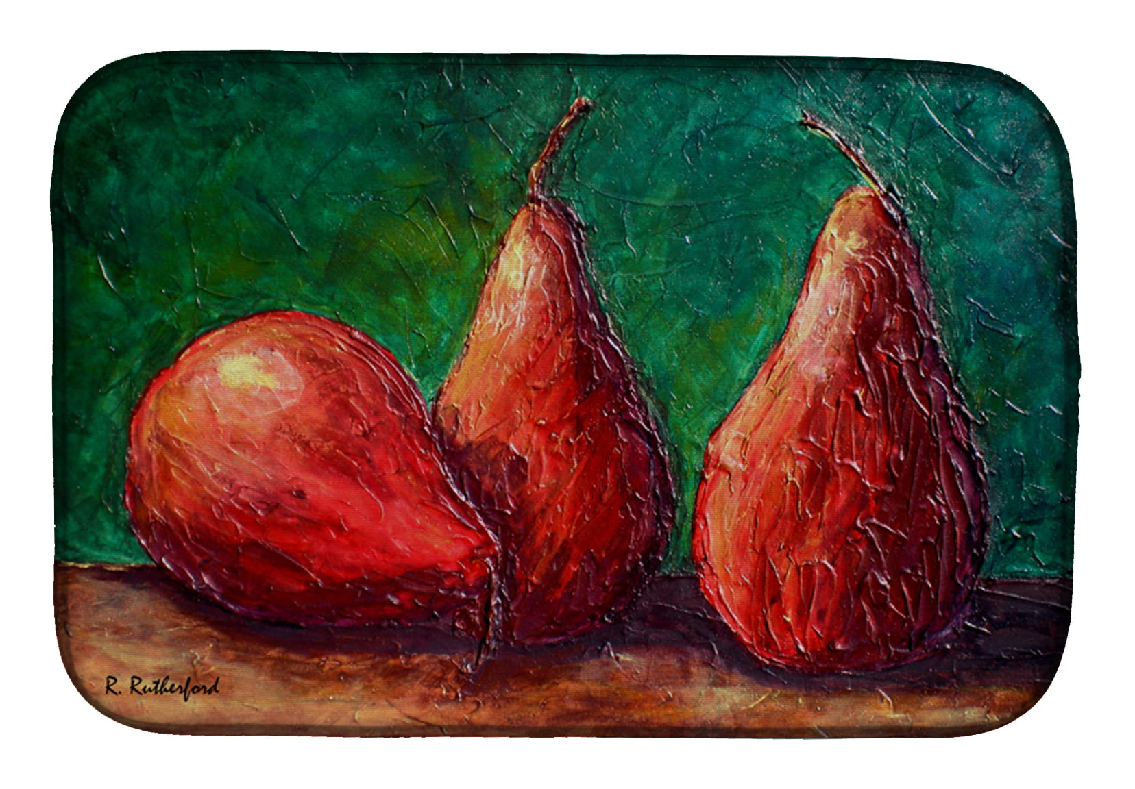 Picture of Carolines Treasures RDR2008DDM Pears Dish Drying Mat