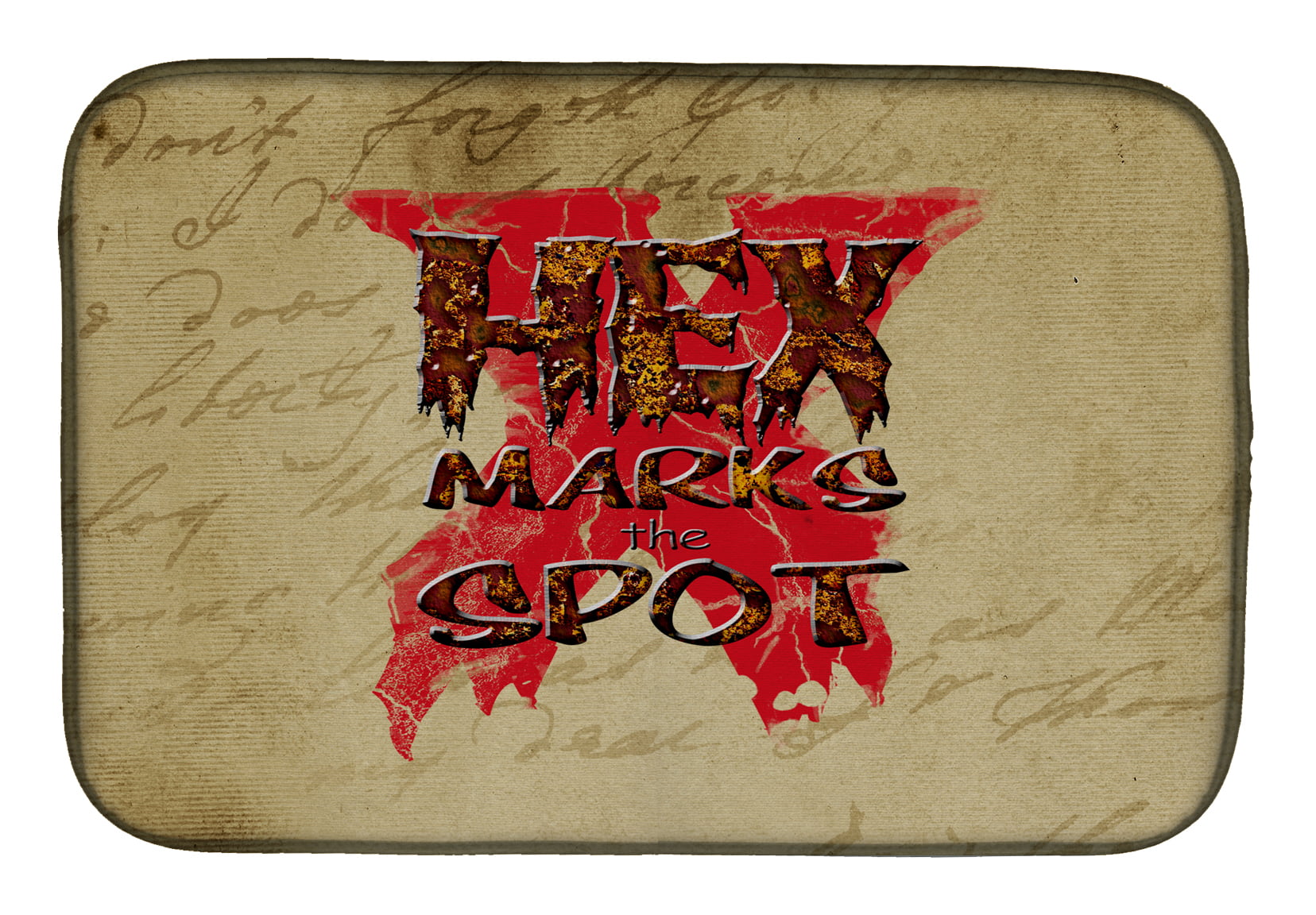 Picture of Carolines Treasures SB3006DDM Hex Marks the Spot Halloween Dish Drying Mat