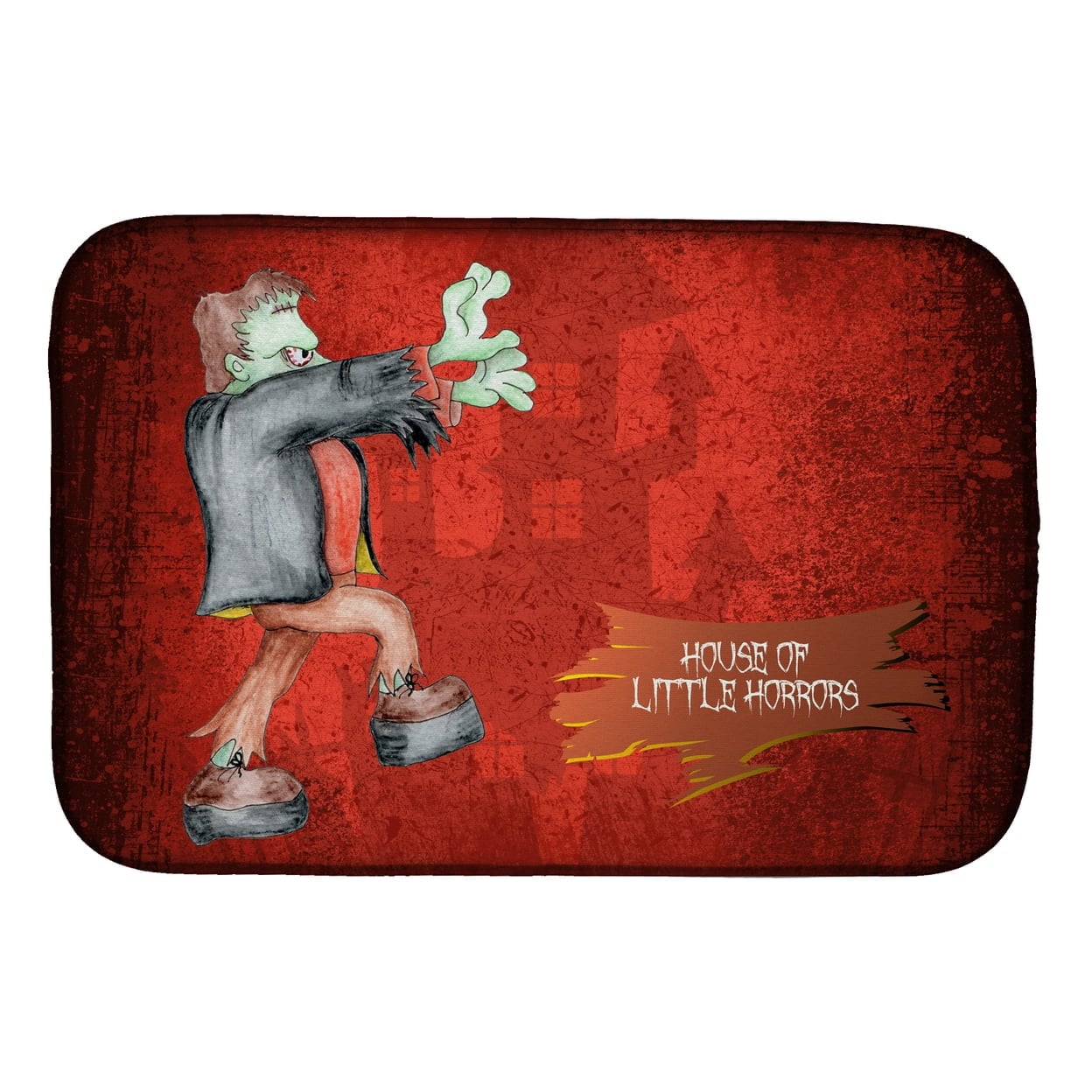 Picture of Carolines Treasures SB3007DDM Little House of Horrors With Frankenstein Halloween Dish Drying Mat