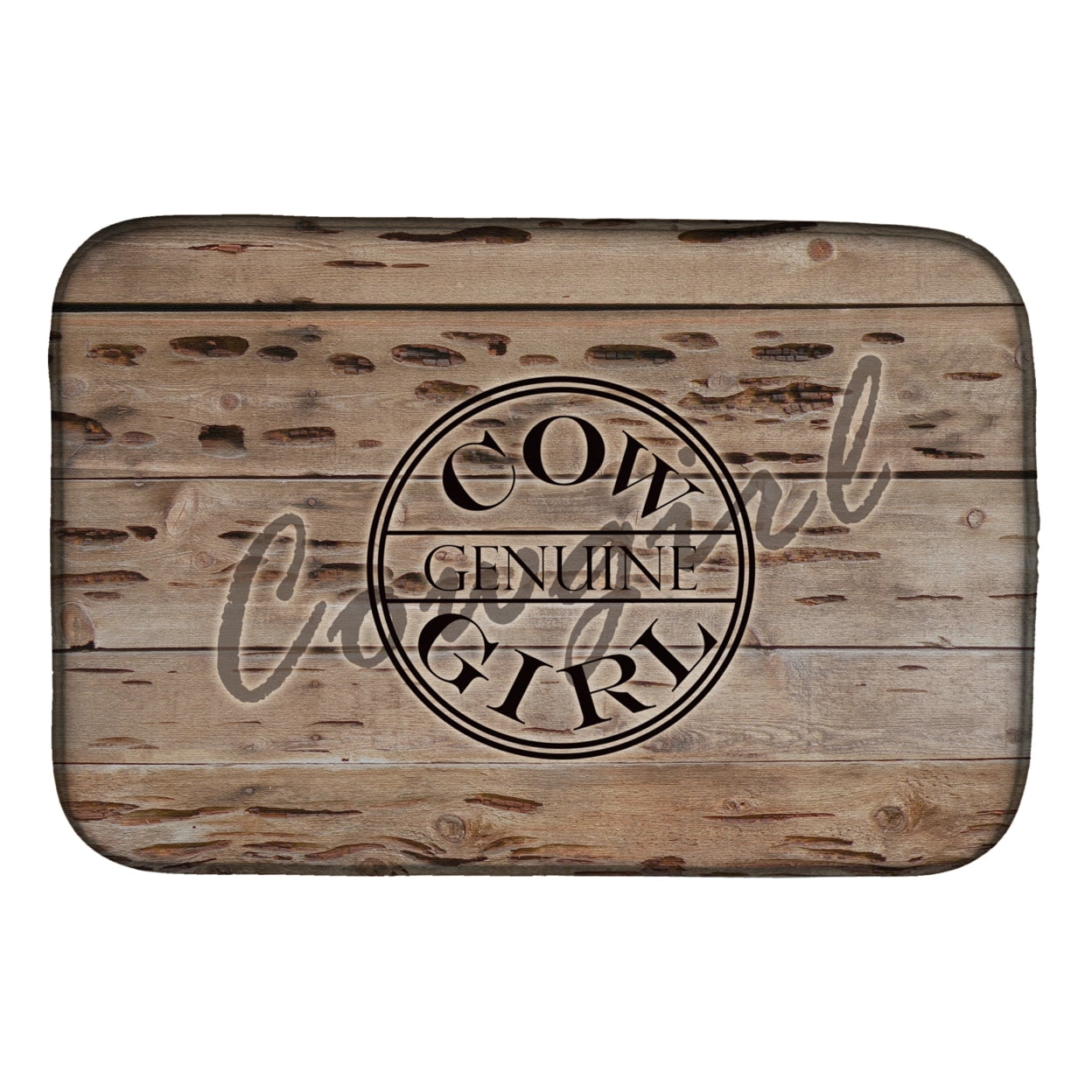 Picture of Carolines Treasures SB3056DDM Genuine Cow Girl Branded Dish Drying Mat