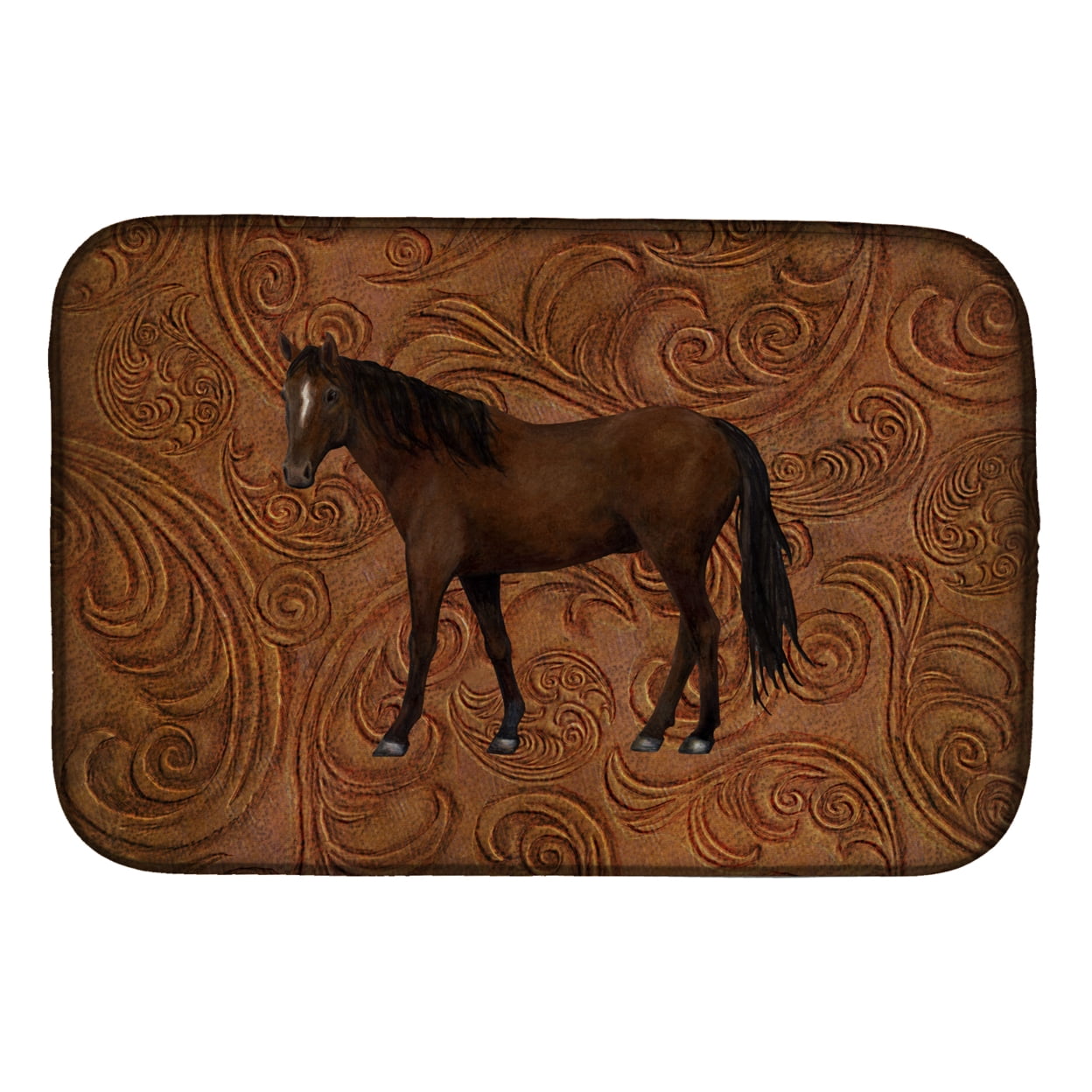 Picture of Carolines Treasures SB3066DDM Horse Dish Drying Mat