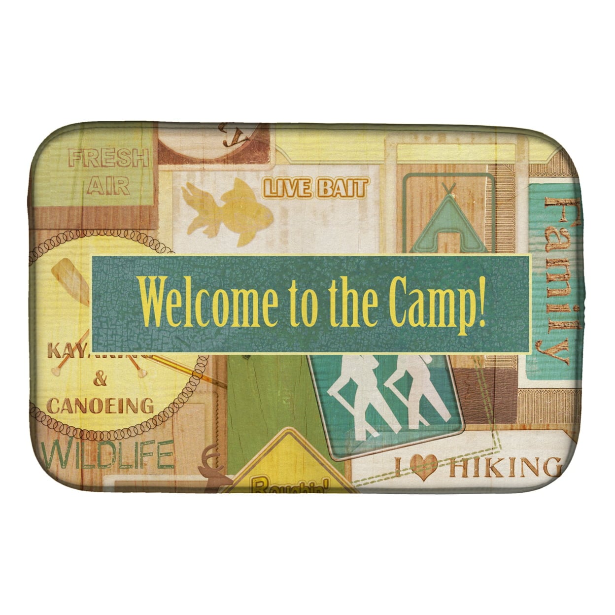 Picture of Carolines Treasures SB3080DDM Welcome to the Camp Dish Drying Mat